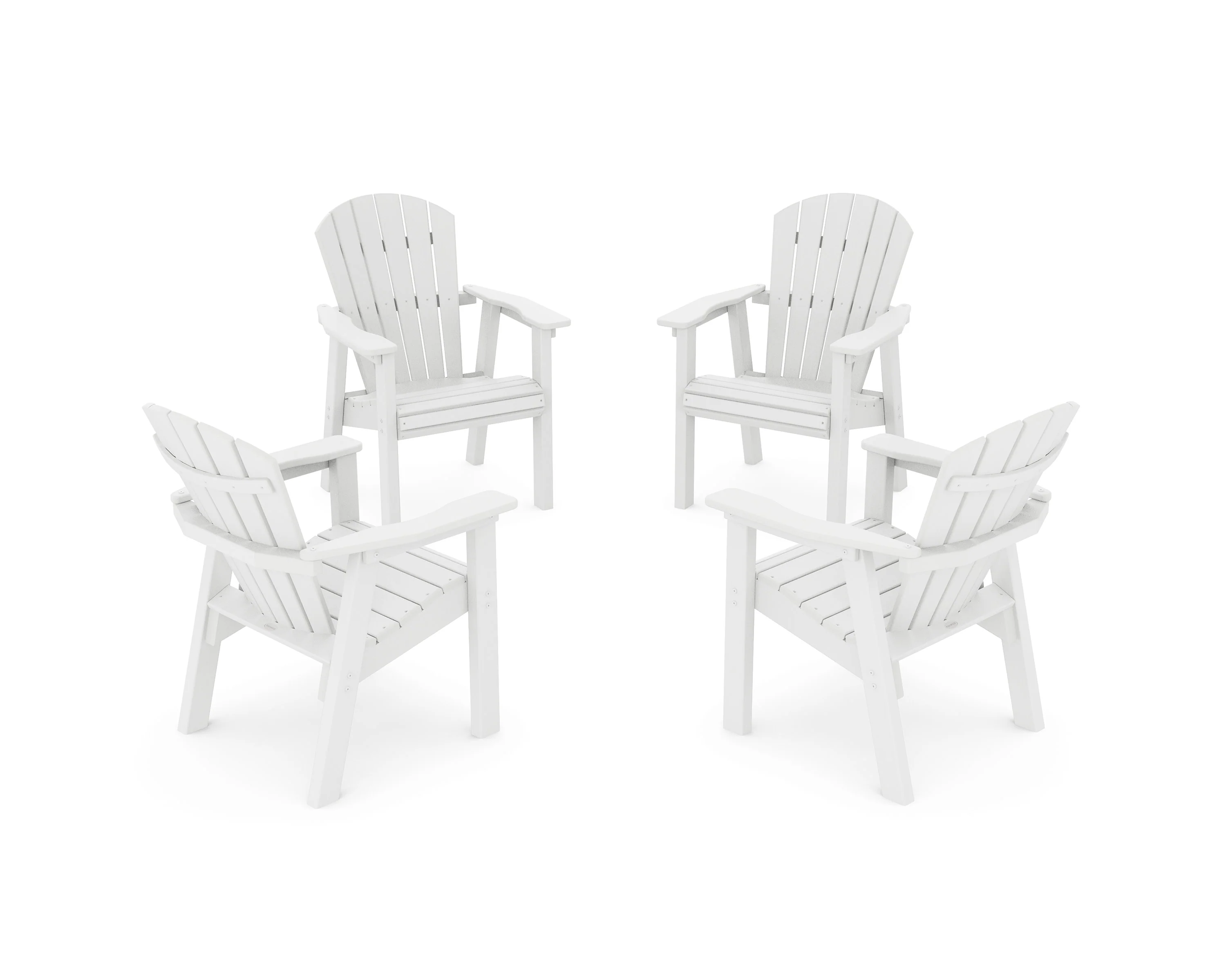 Seashell 4-Piece Upright Adirondack Conversation Set - Image 7