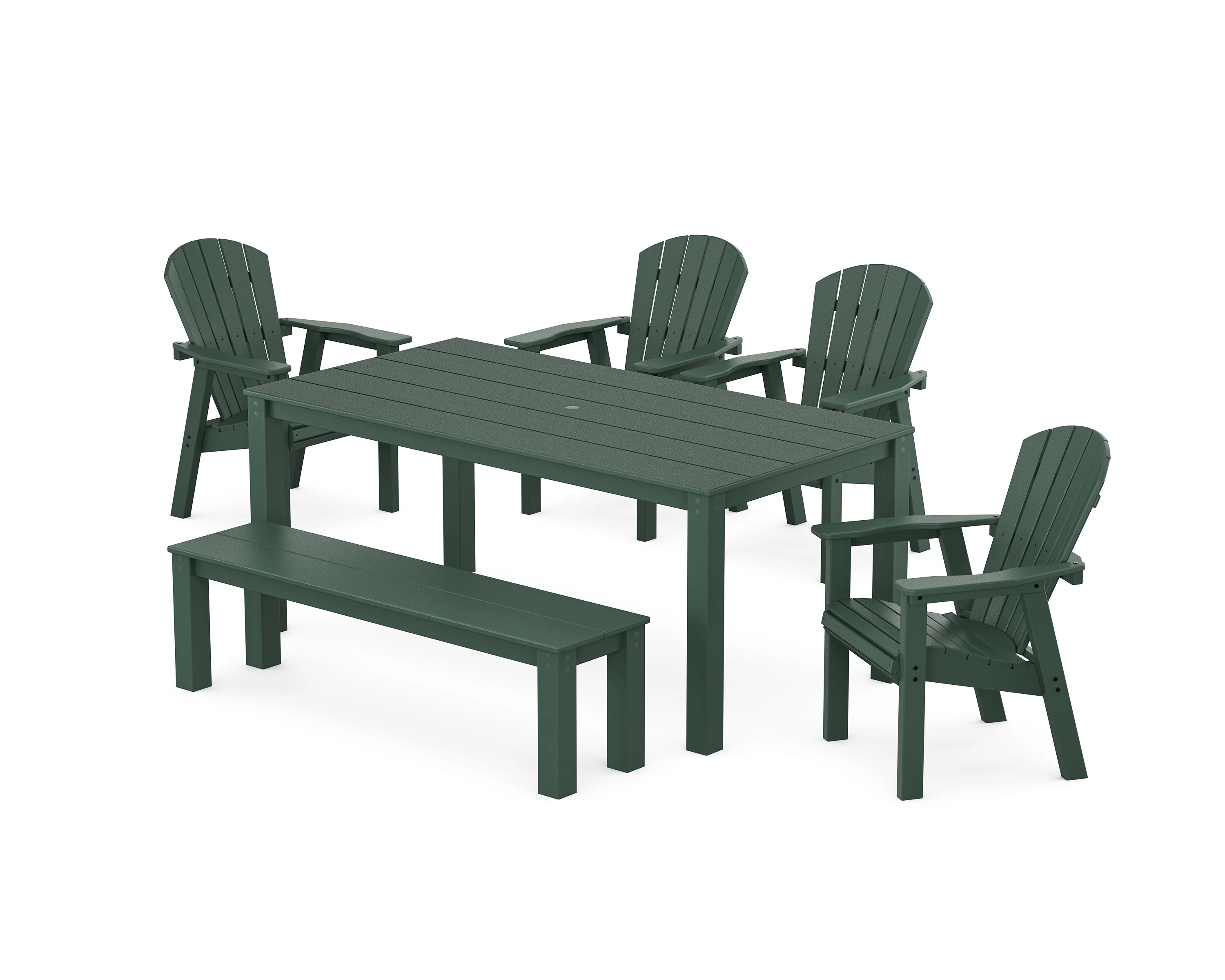 Seashell 6-Piece Parsons Dining Set with Bench - Image 5