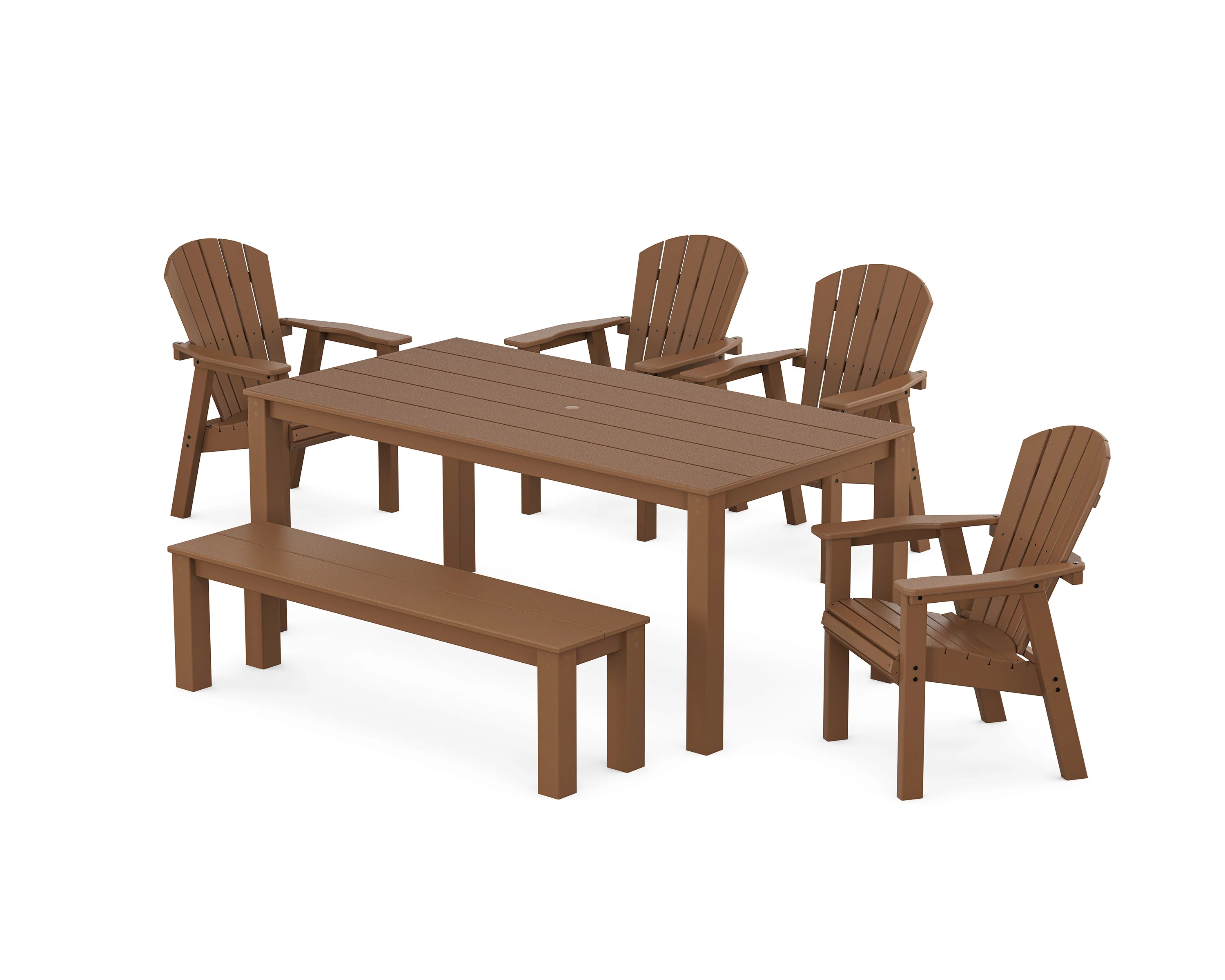 Seashell 6-Piece Parsons Dining Set with Bench - Image 7