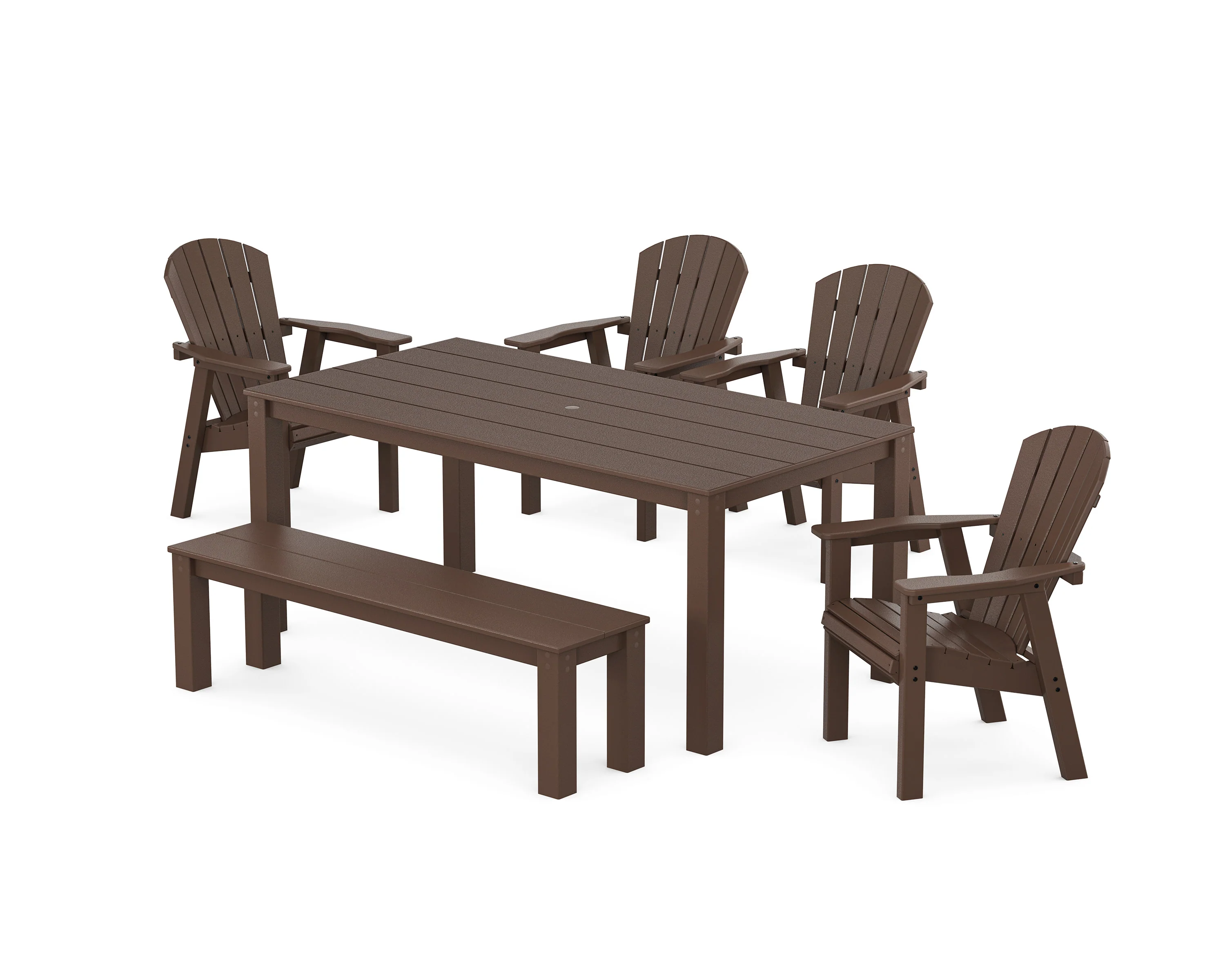 Seashell 6-Piece Parsons Dining Set with Bench - Image 8
