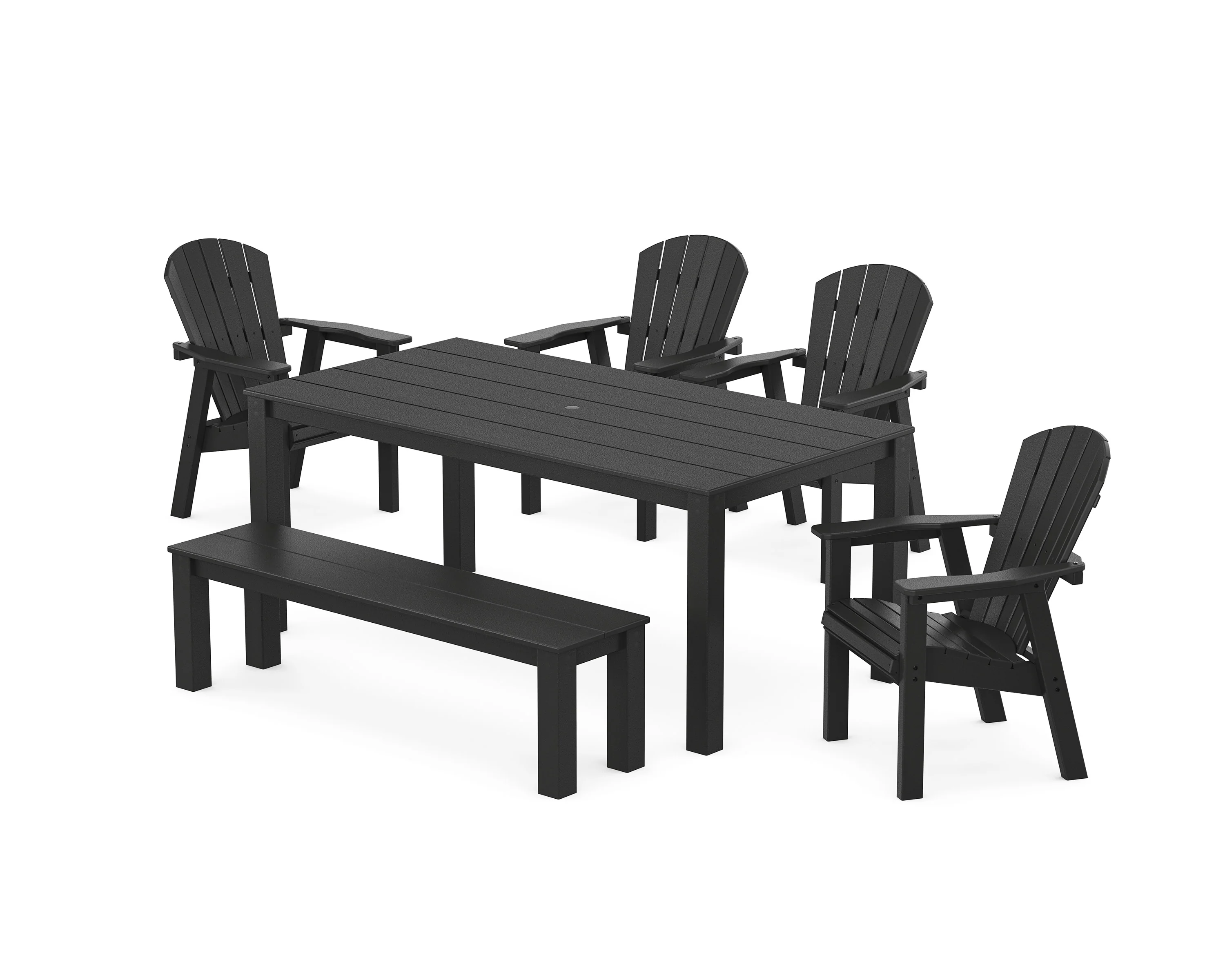 Seashell 6-Piece Parsons Dining Set with Bench - Image 9
