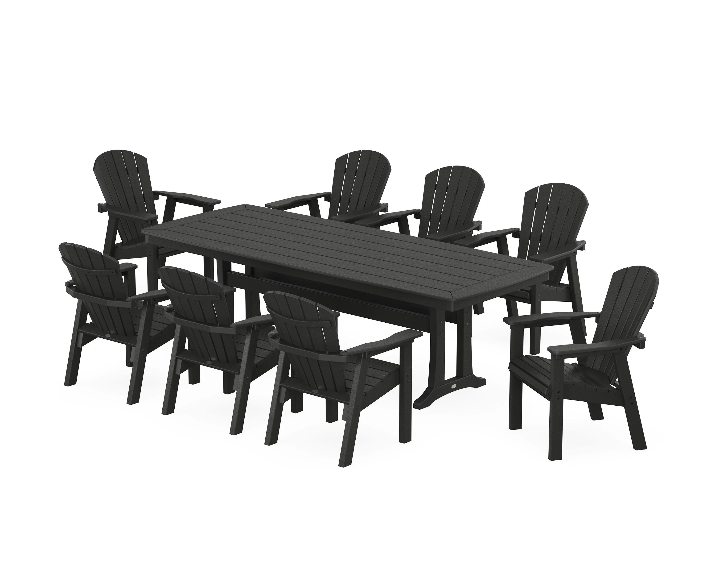 Seashell 9-Piece Dining Set with Trestle Legs - Image 7