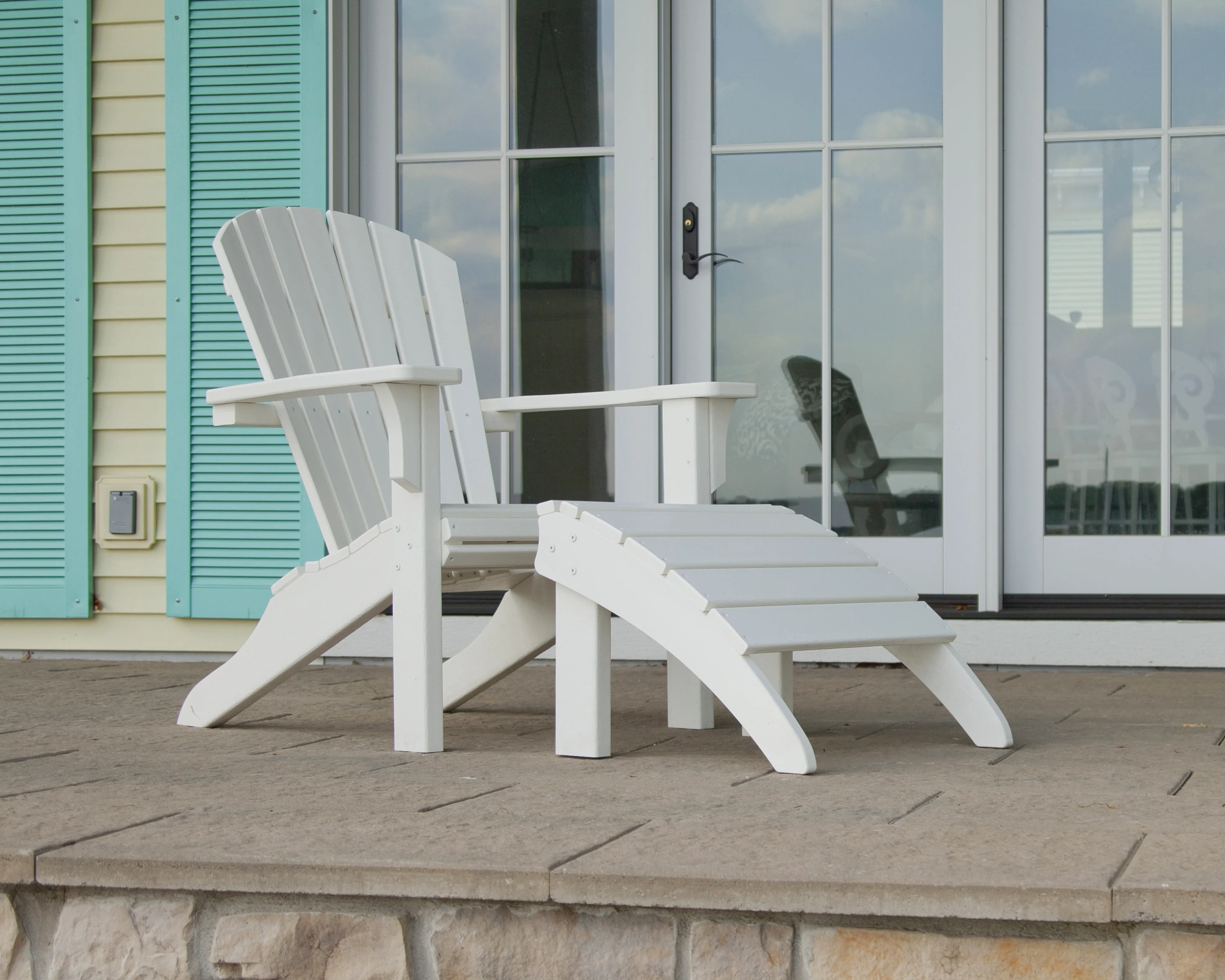 Seashell Adirondack Set with Ottomans - Image 4