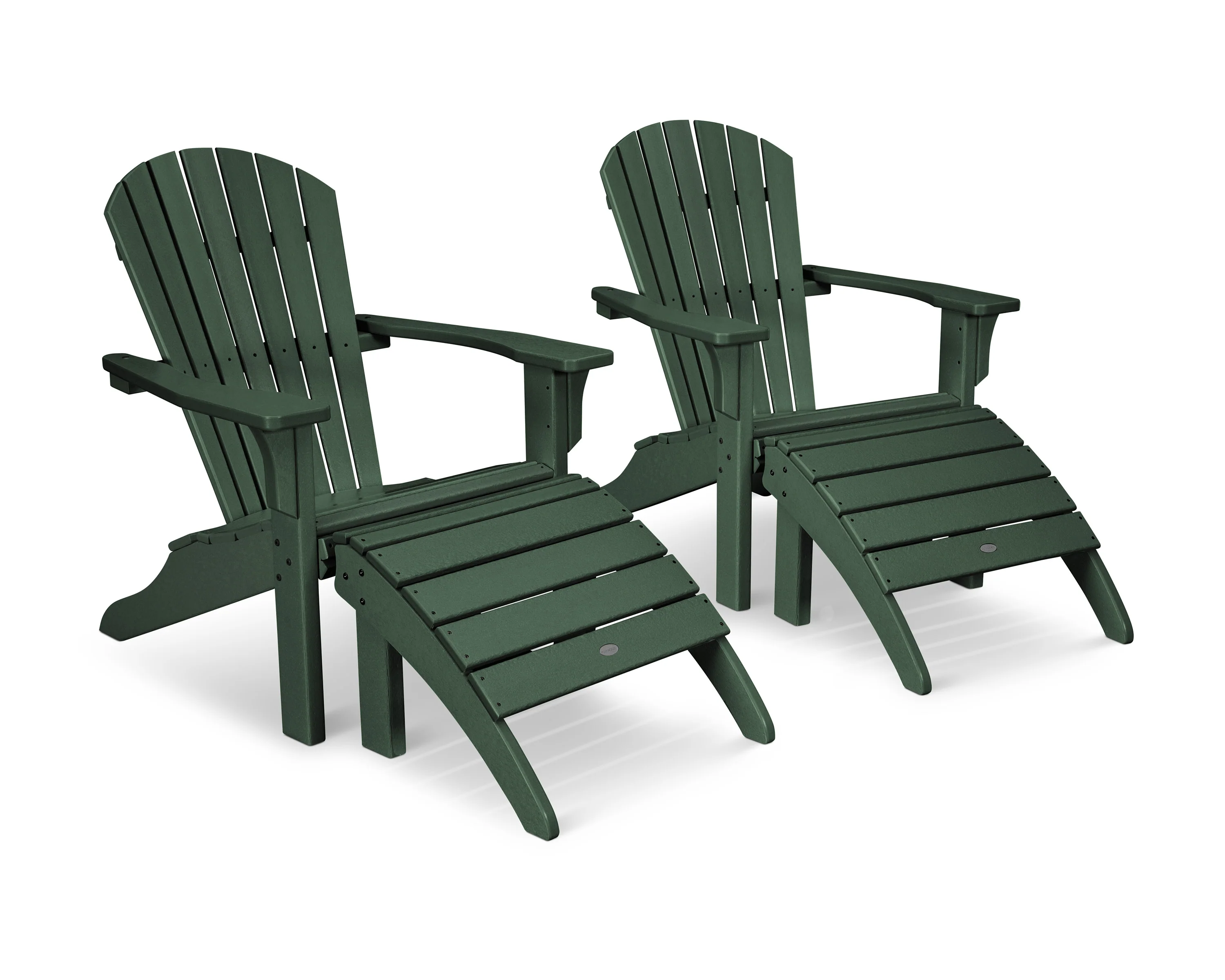 Seashell Adirondack Set with Ottomans - Image 5