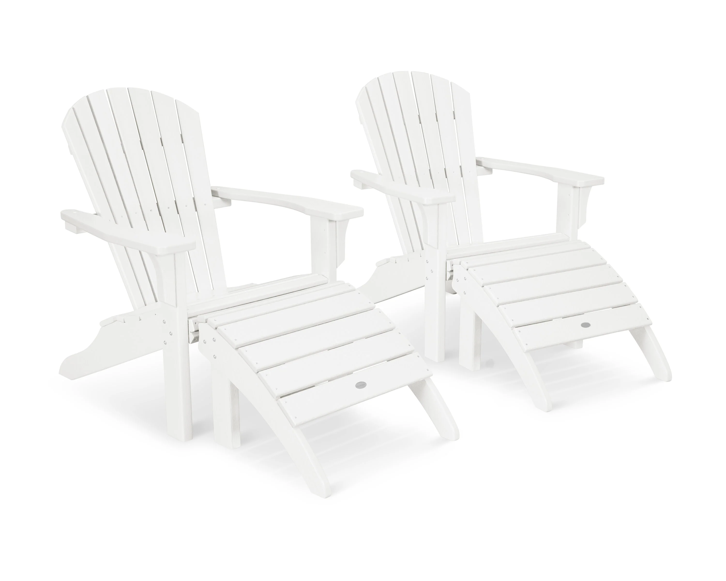 Seashell Adirondack Set with Ottomans - Image 8