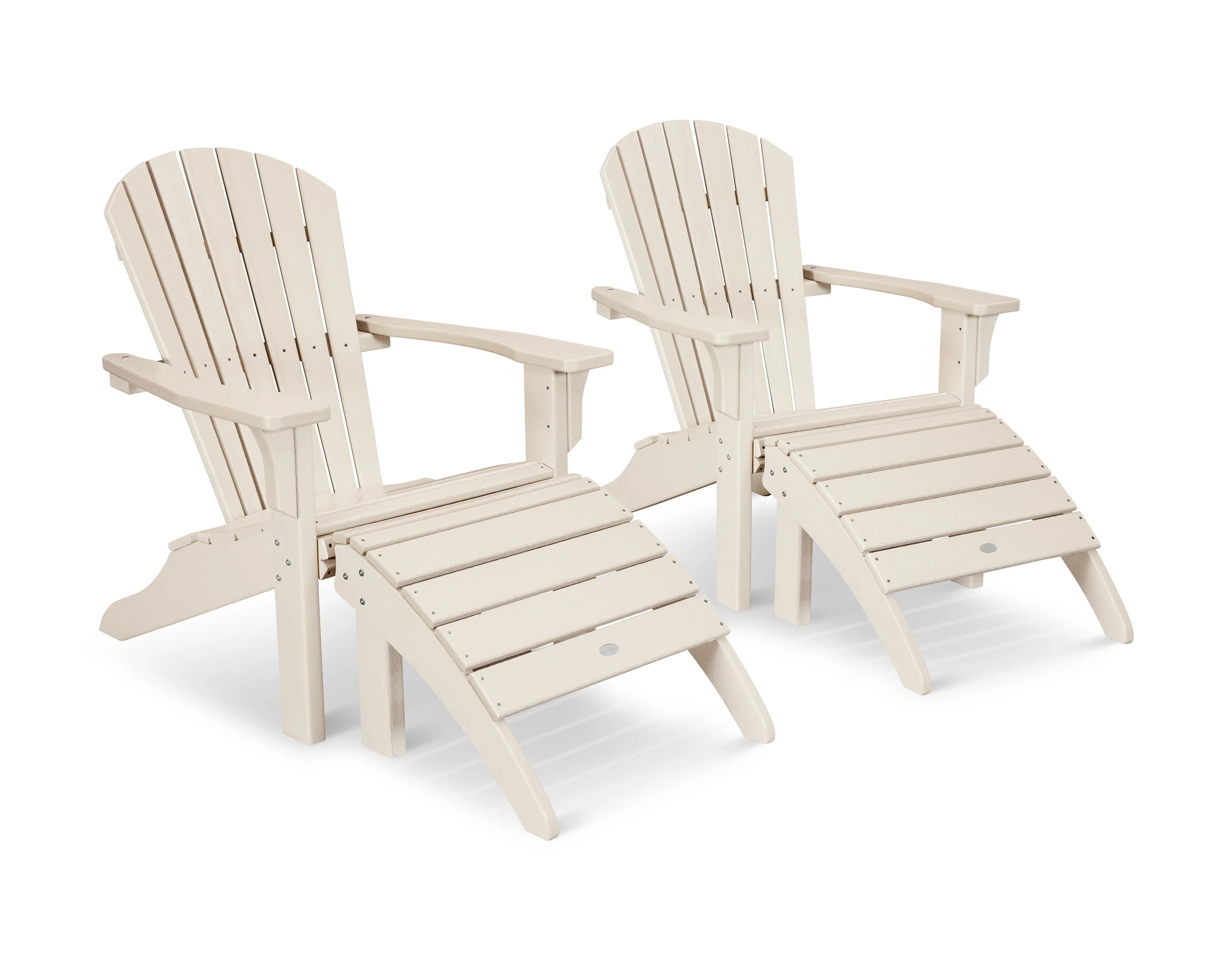 Seashell Adirondack Set with Ottomans - Image 9