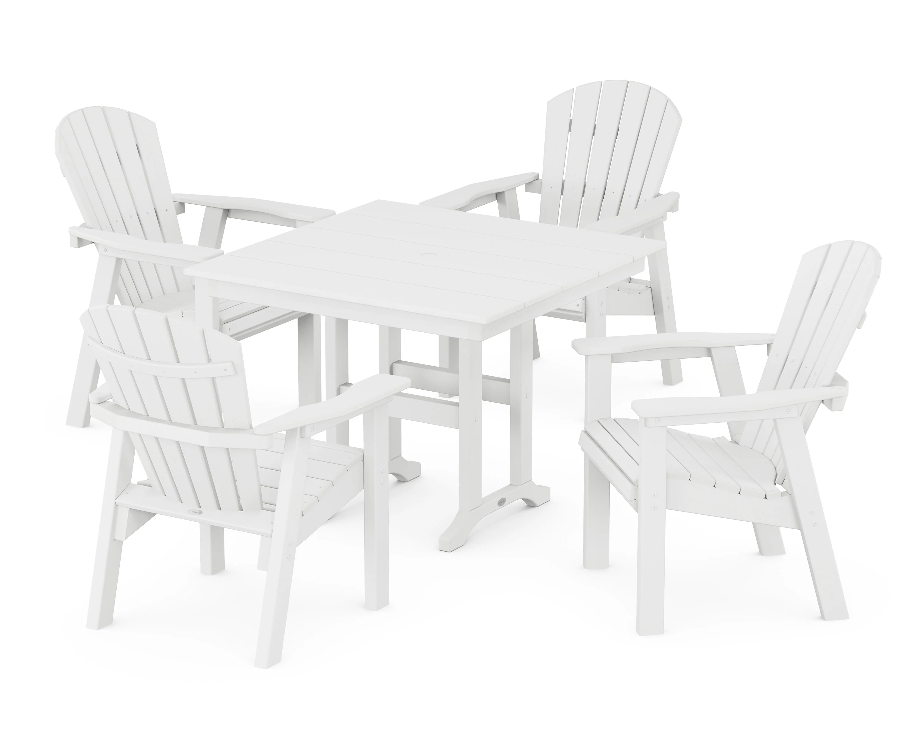 Seashell Chair 5-Piece Farmhouse Dining Set - Image 6