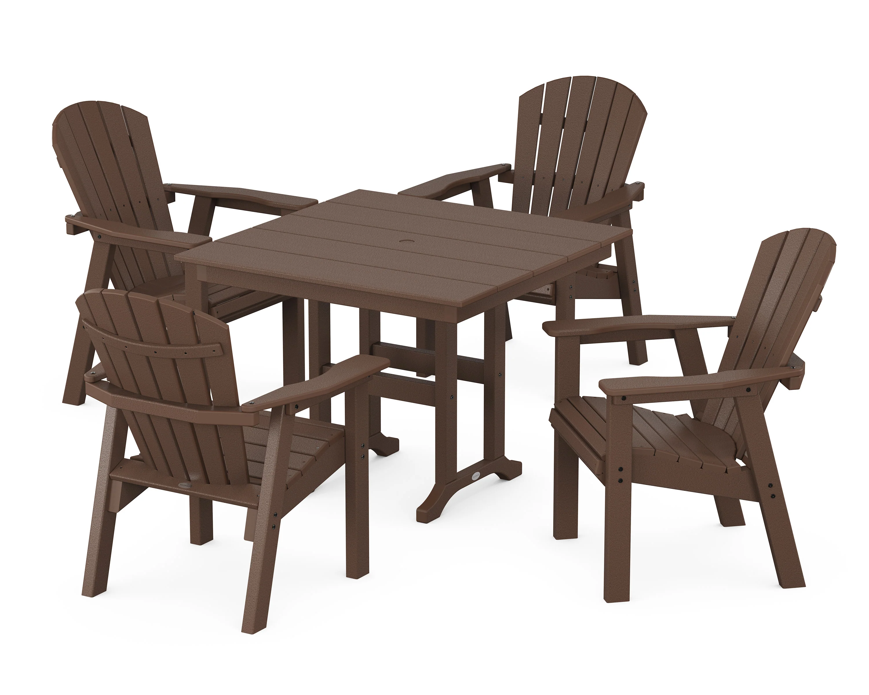Seashell Chair 5-Piece Farmhouse Dining Set - Image 7