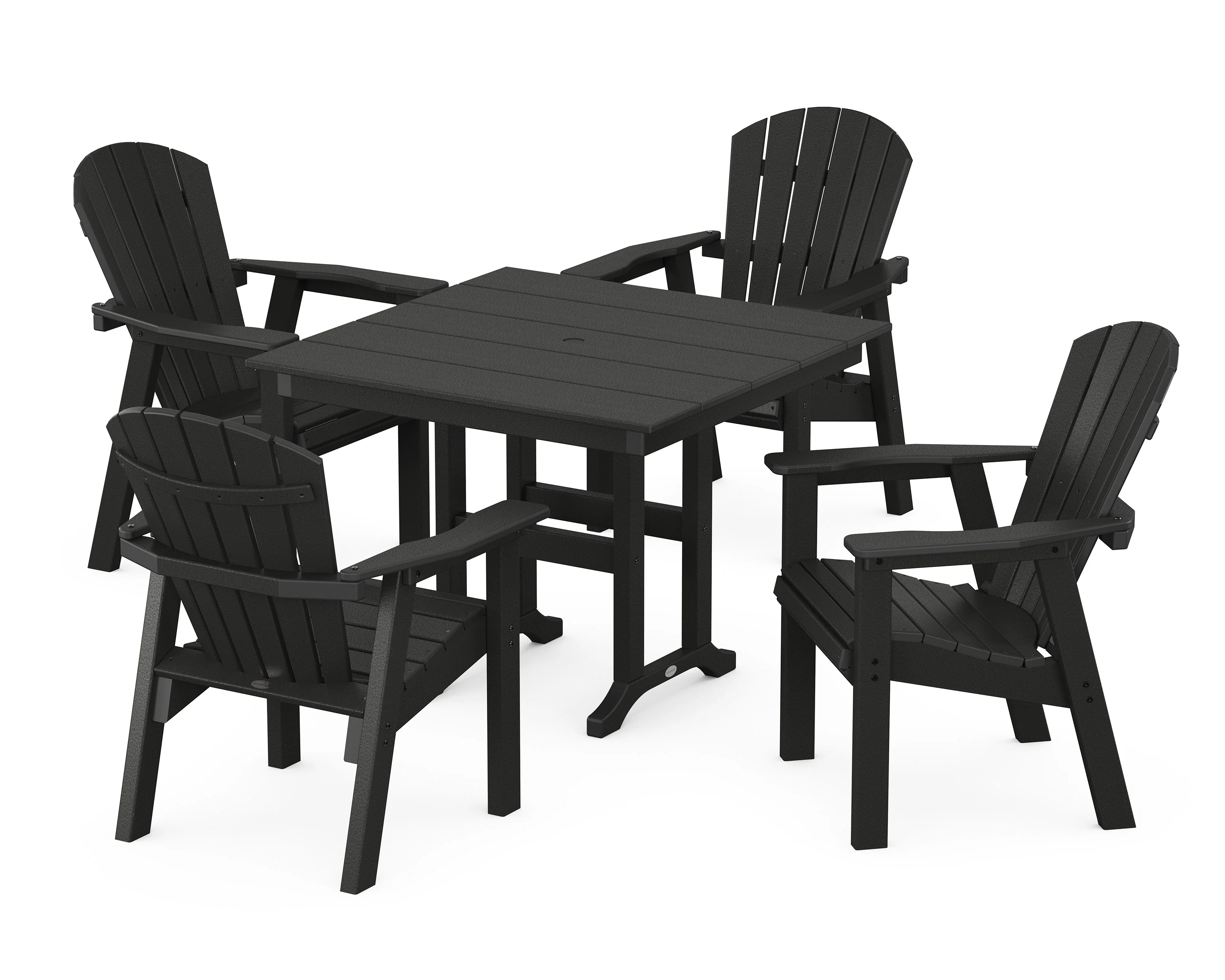 Seashell Chair 5-Piece Farmhouse Dining Set - Image 8