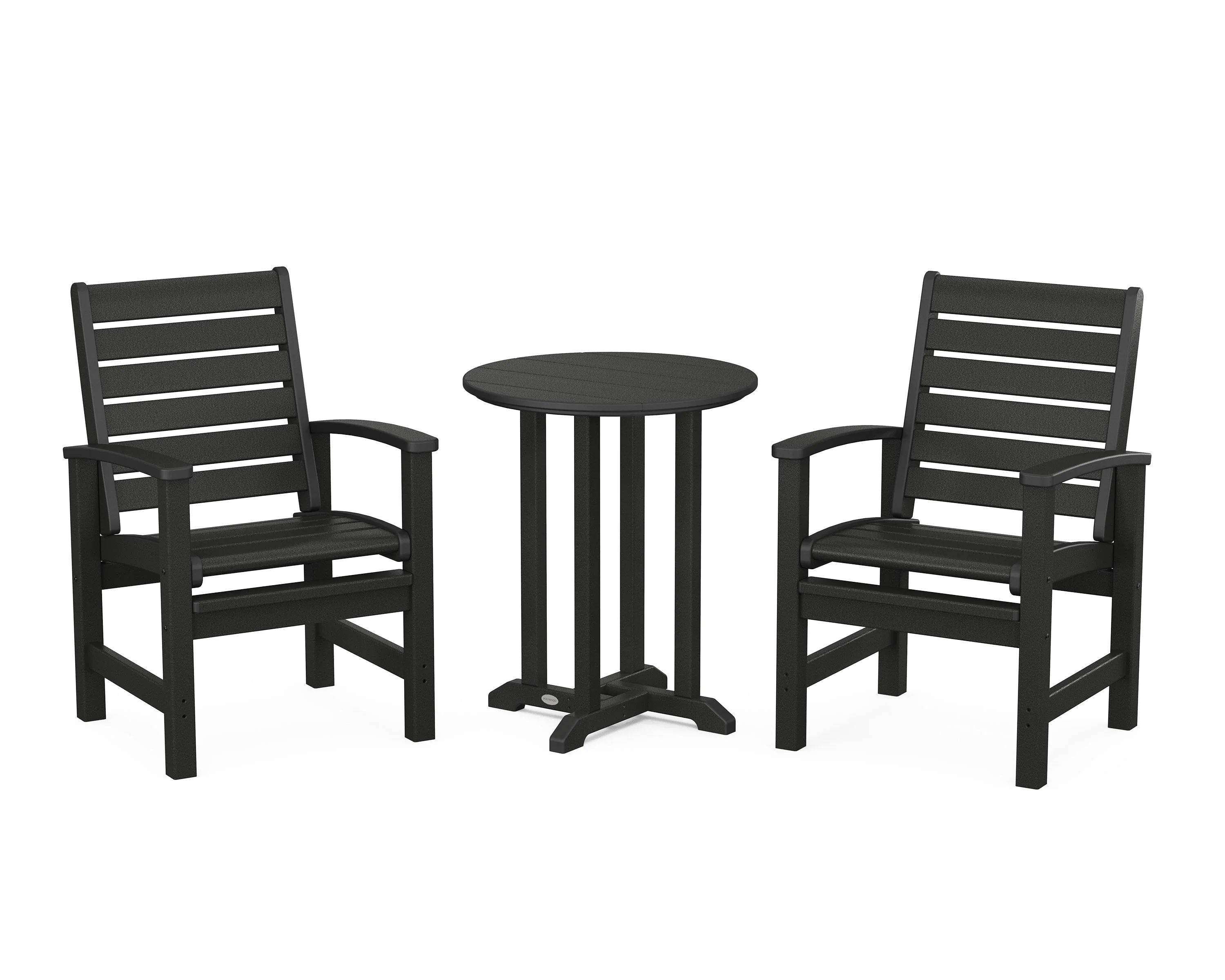 Signature 3-Piece Round Farmhouse Bistro Dining Set - Image 4