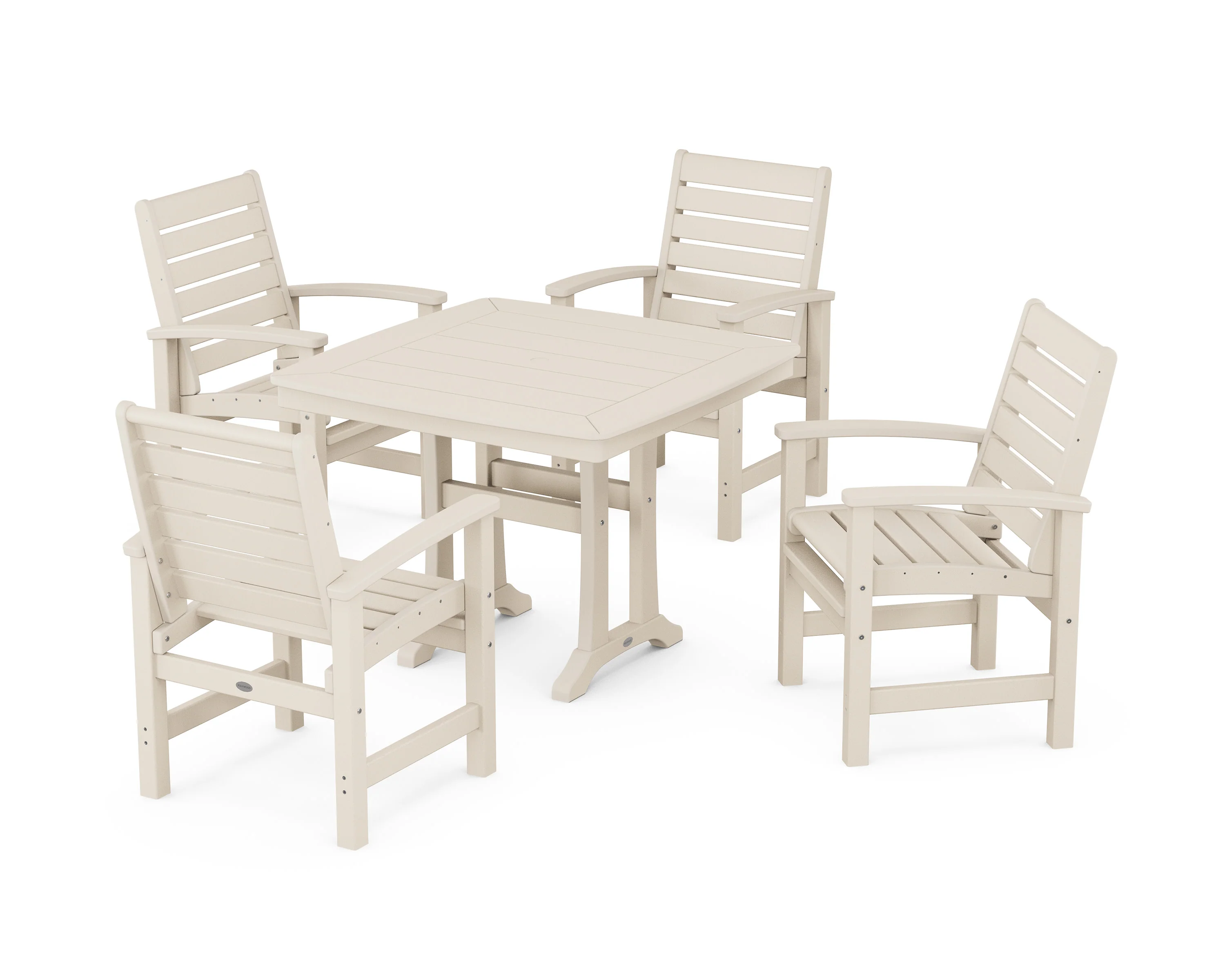 Signature 5-Piece Dining Set with Trestle Legs - Image 6
