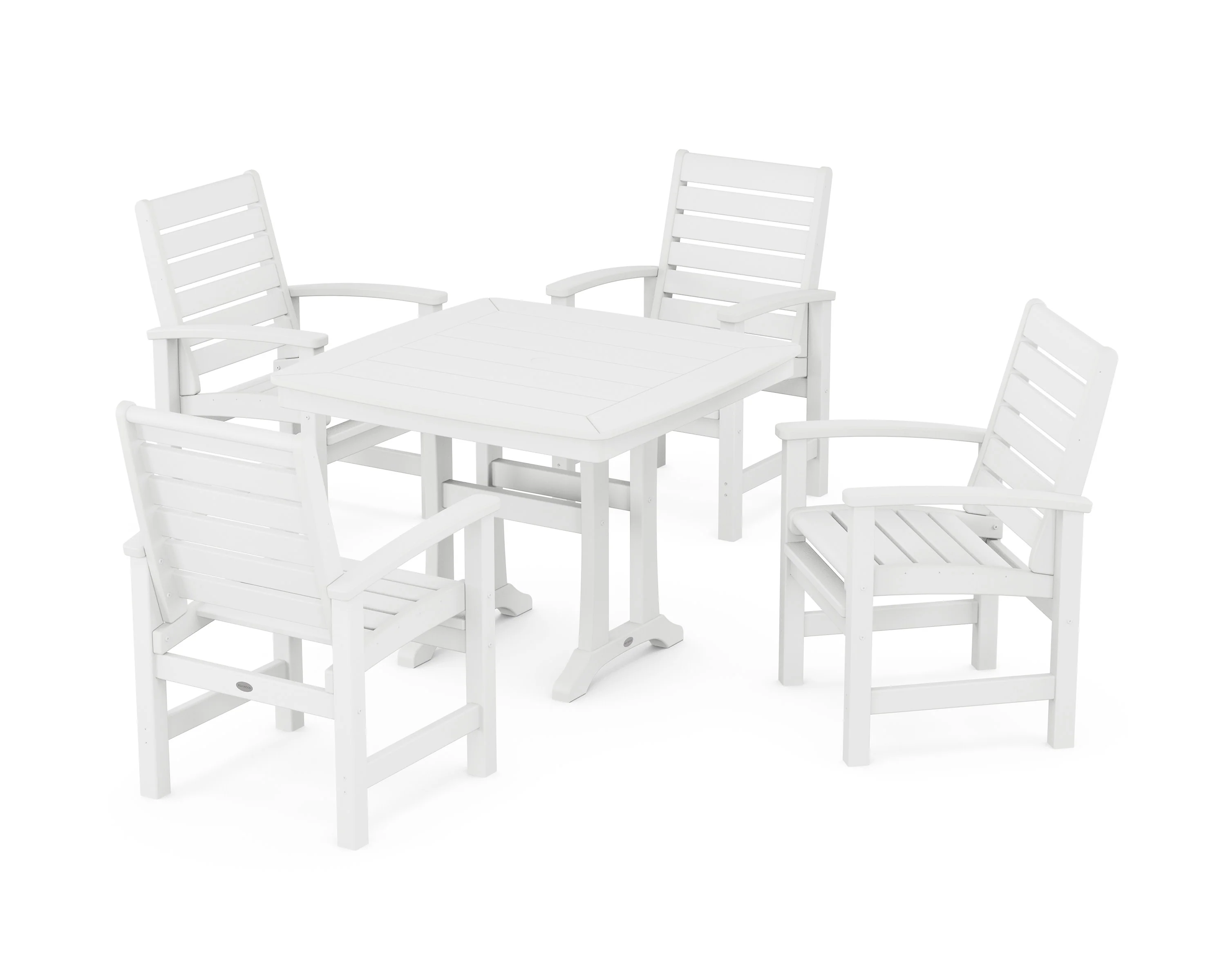 Signature 5-Piece Dining Set with Trestle Legs - Image 8