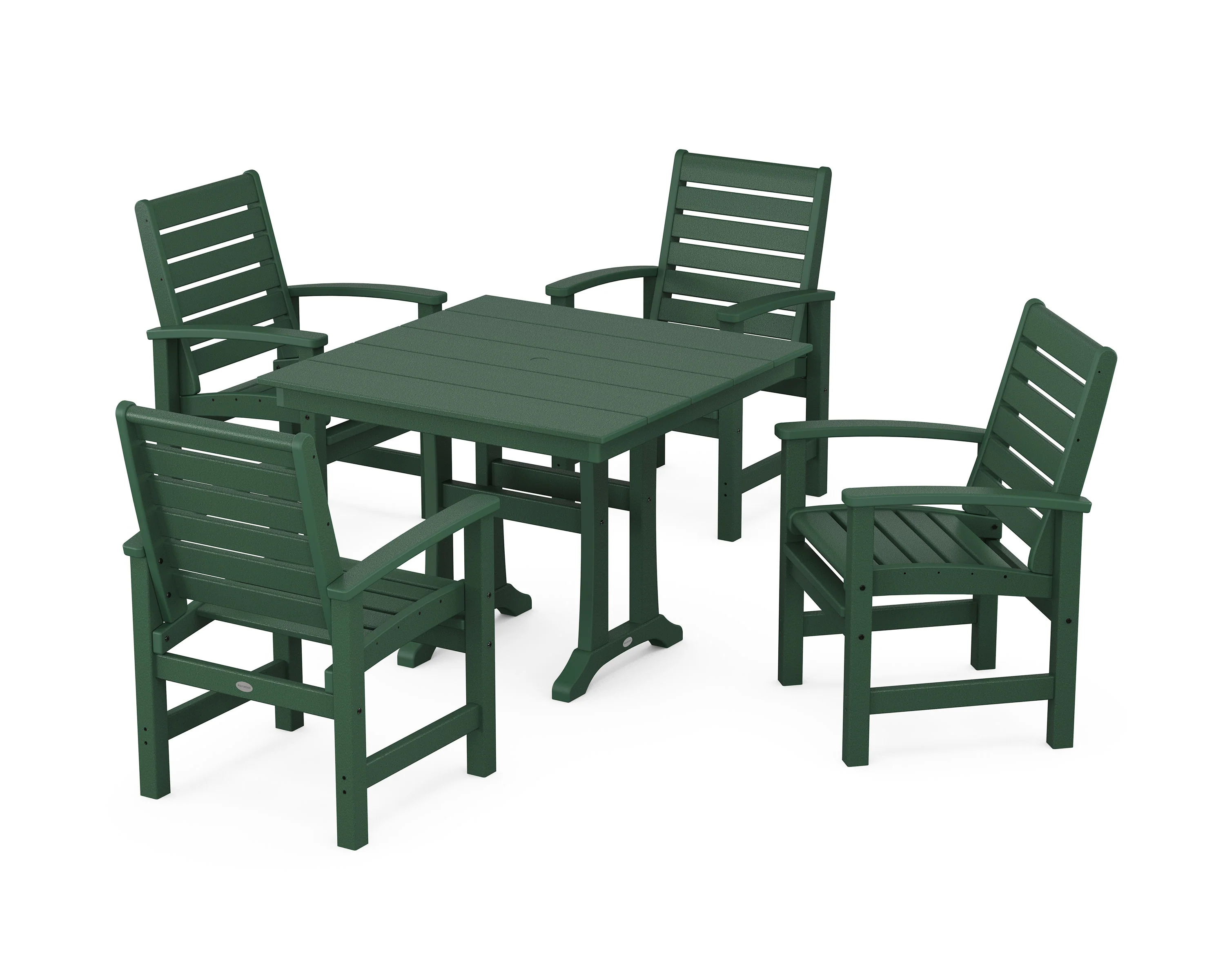 Signature 5-Piece Farmhouse Dining Set With Trestle Legs - Image 8
