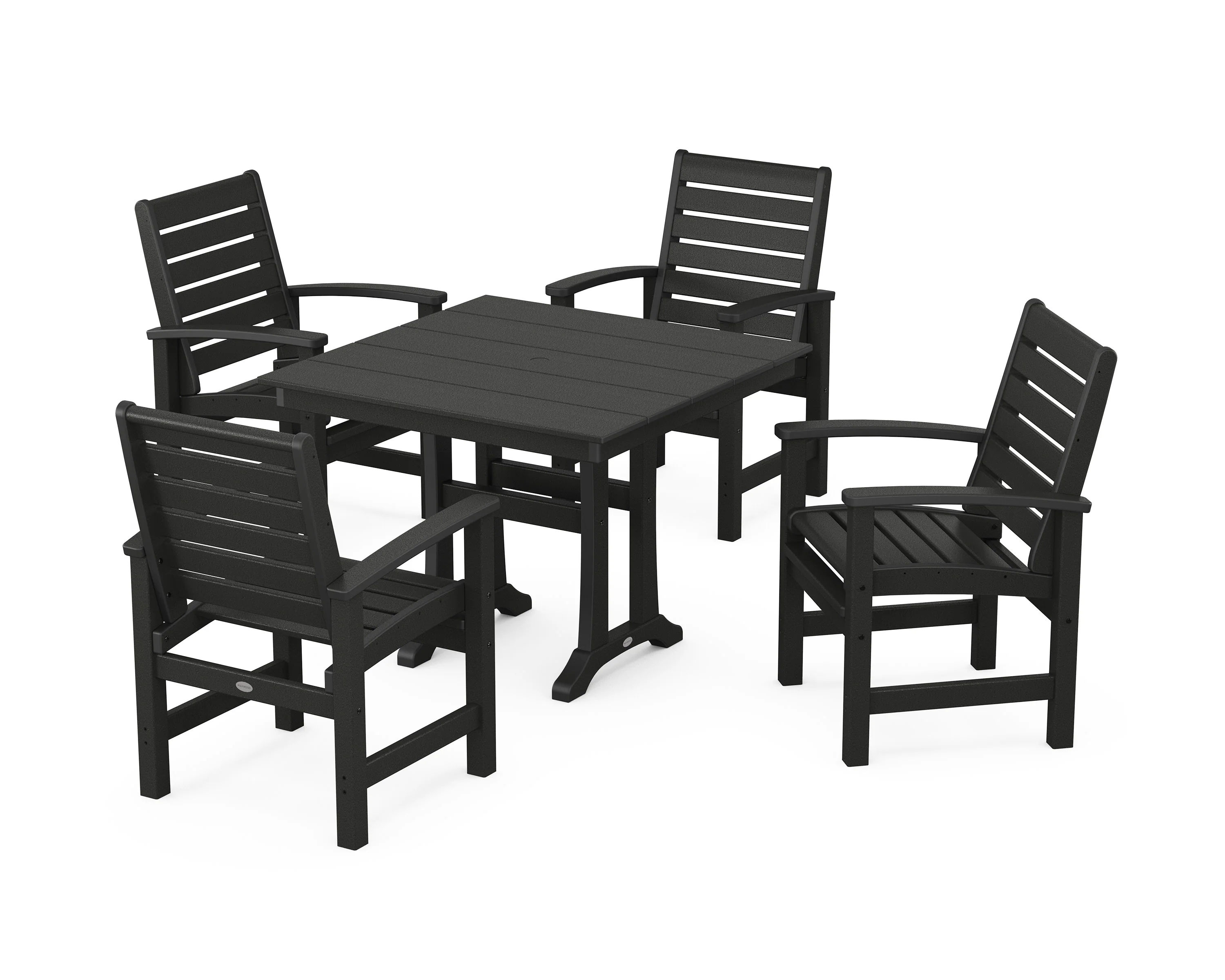 Signature 5-Piece Farmhouse Dining Set With Trestle Legs - Image 9