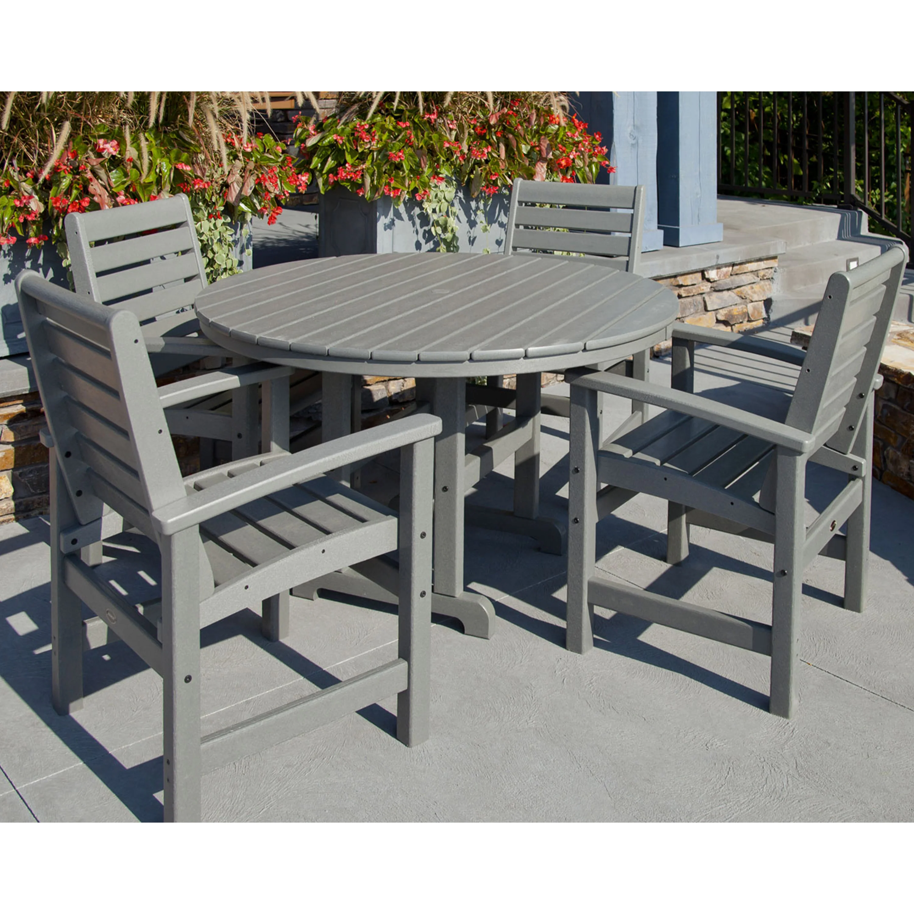 Signature 5-Piece Round Farmhouse Dining Set - Image 3