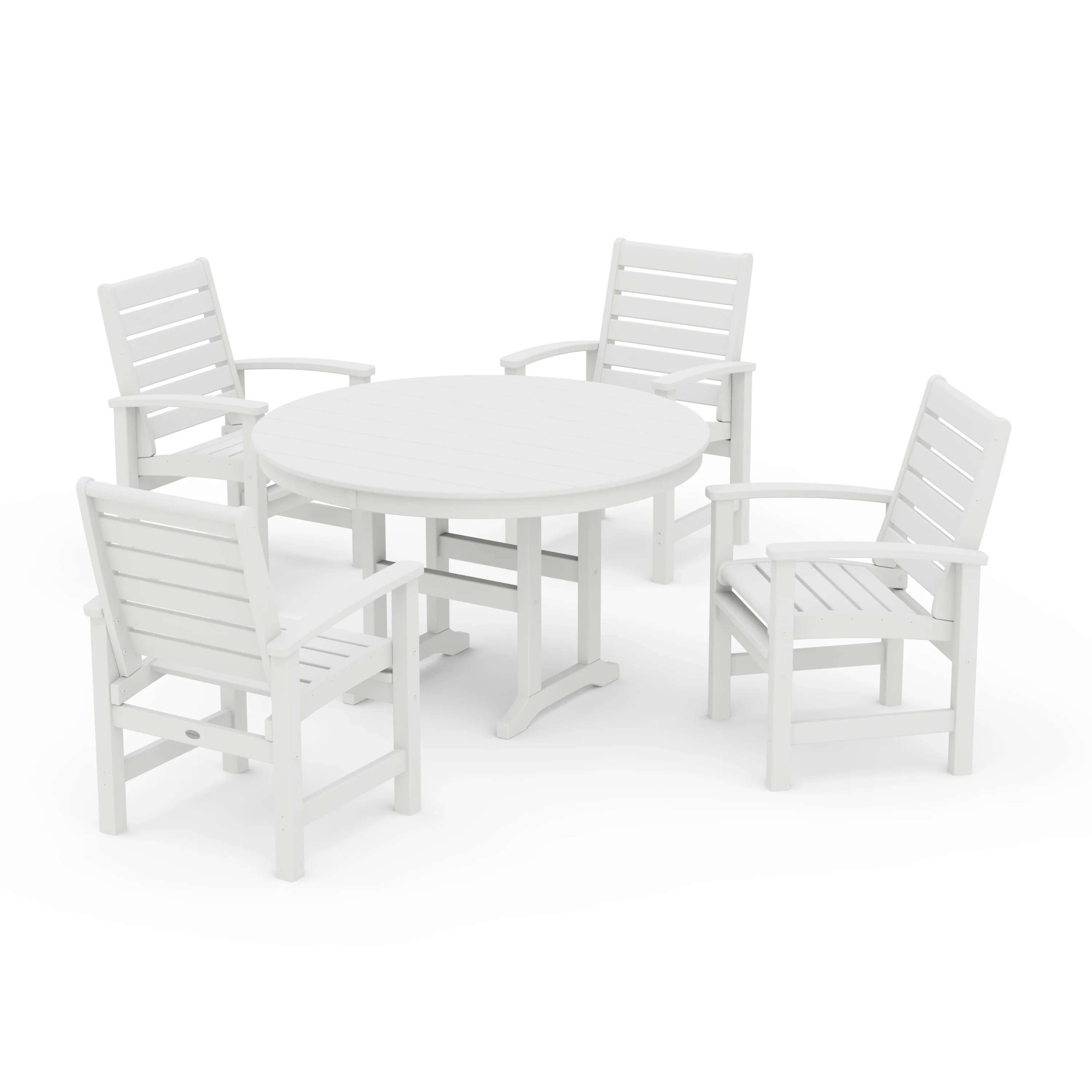 Signature 5-Piece Round Farmhouse Dining Set - Image 5