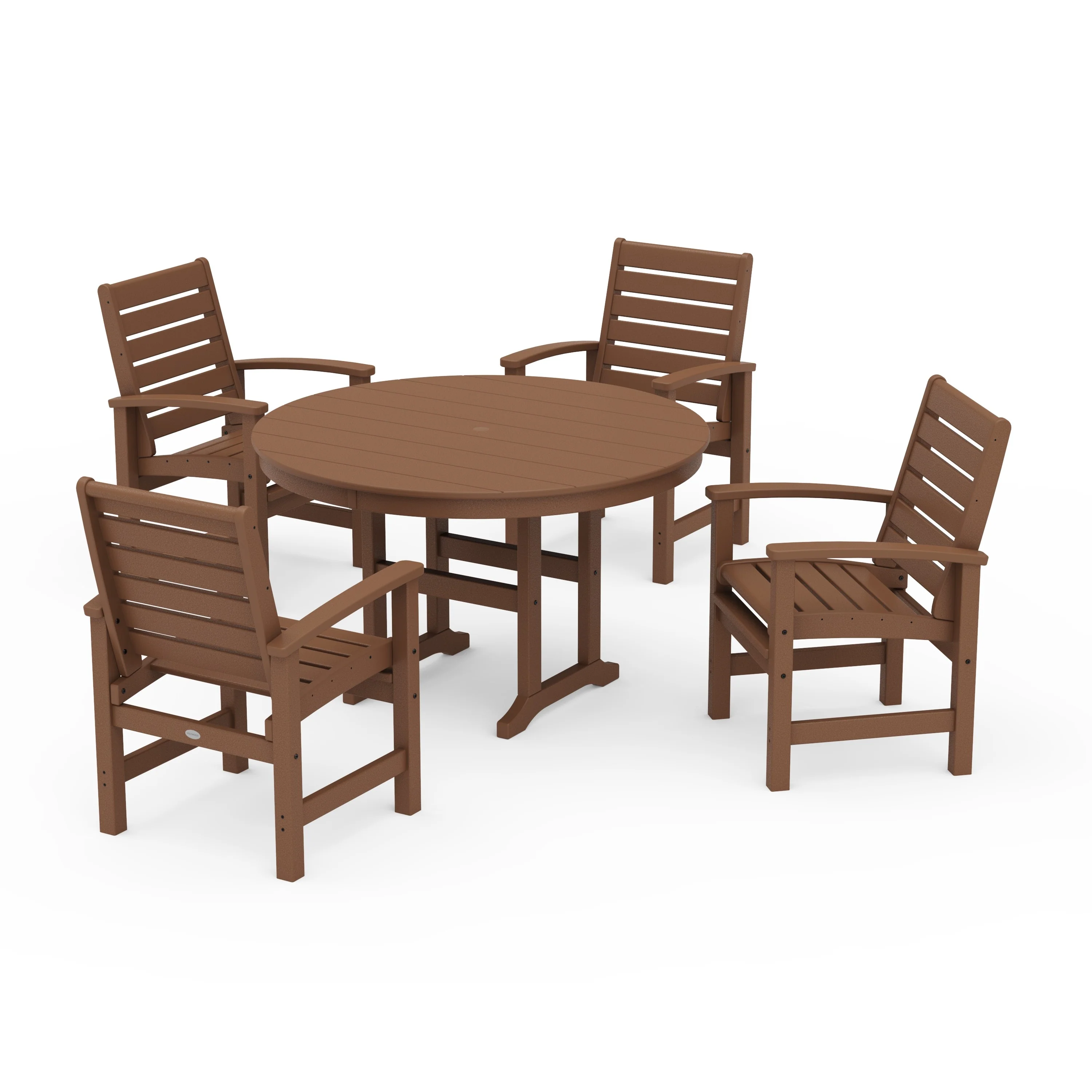 Signature 5-Piece Round Farmhouse Dining Set - Image 7