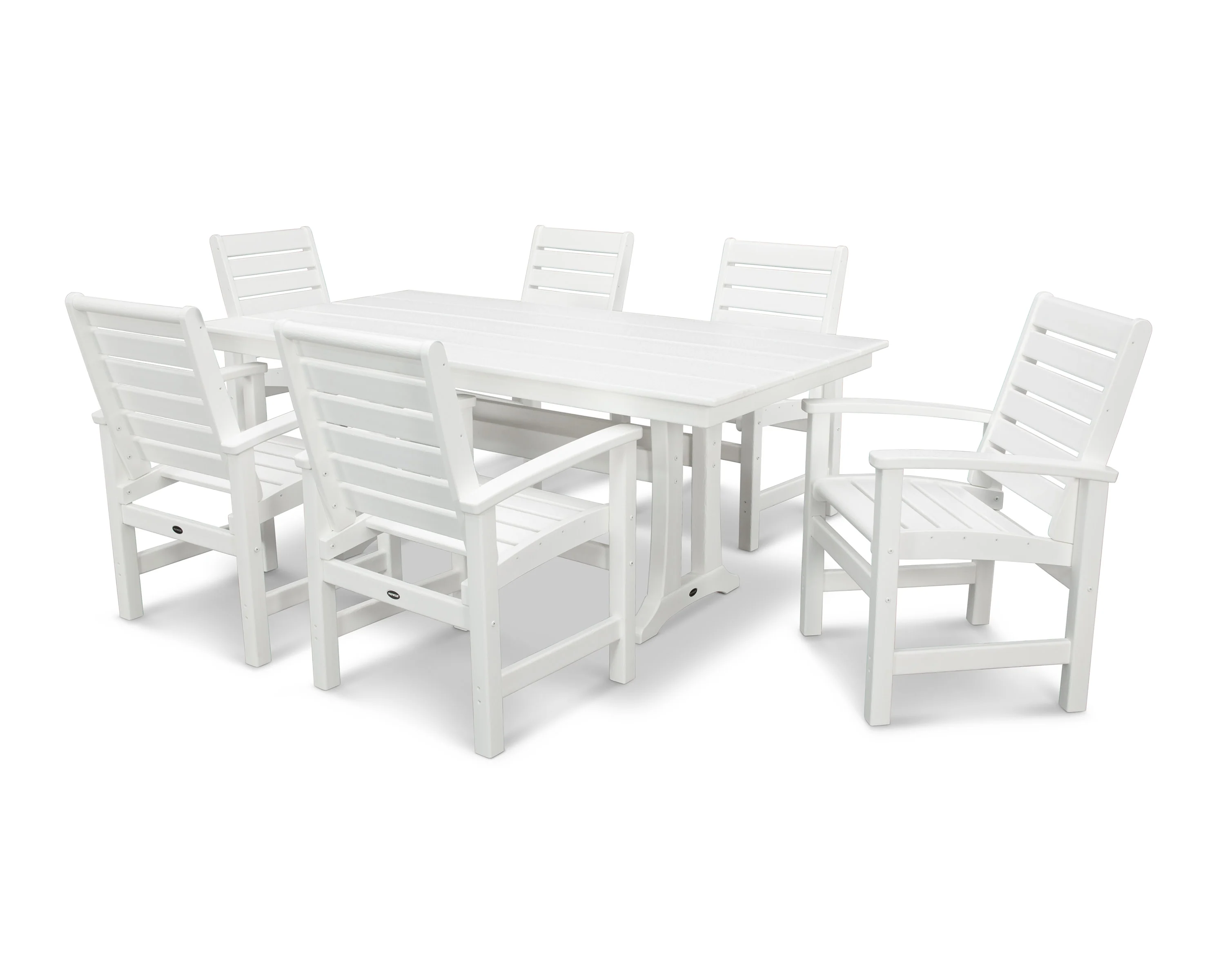 Signature 7-Piece Farmhouse Dining Set with Trestle Legs - Image 10
