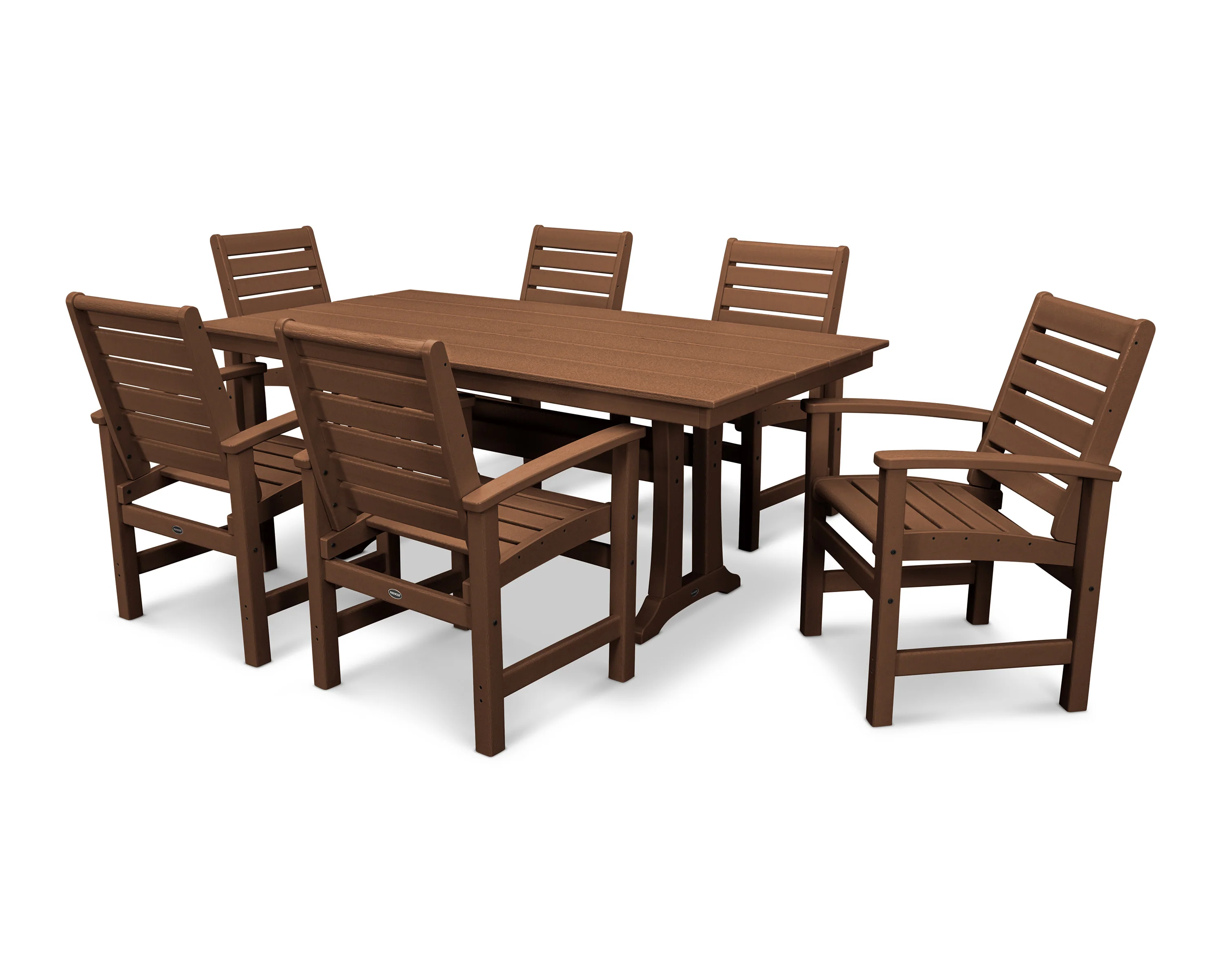 Signature 7-Piece Farmhouse Dining Set with Trestle Legs - Image 11
