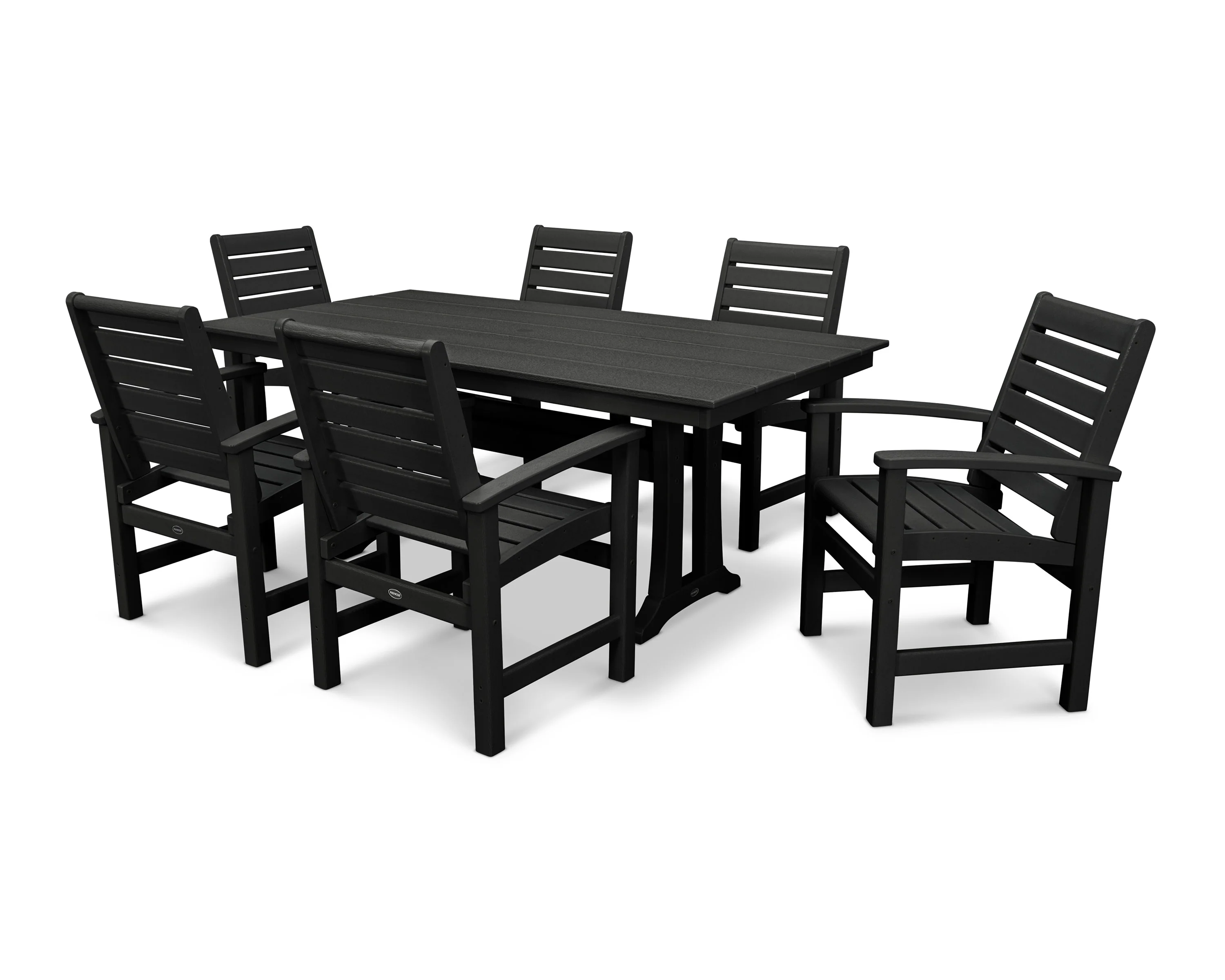 Signature 7-Piece Farmhouse Dining Set with Trestle Legs - Image 12