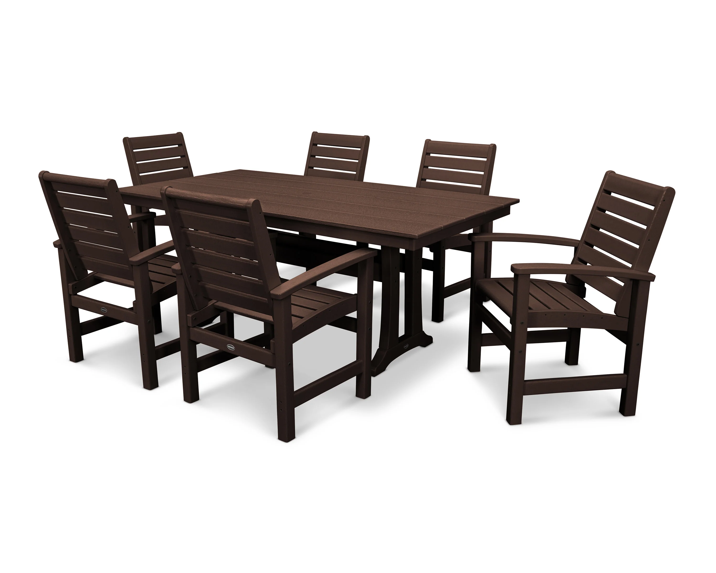 Signature 7-Piece Farmhouse Dining Set with Trestle Legs - Image 13
