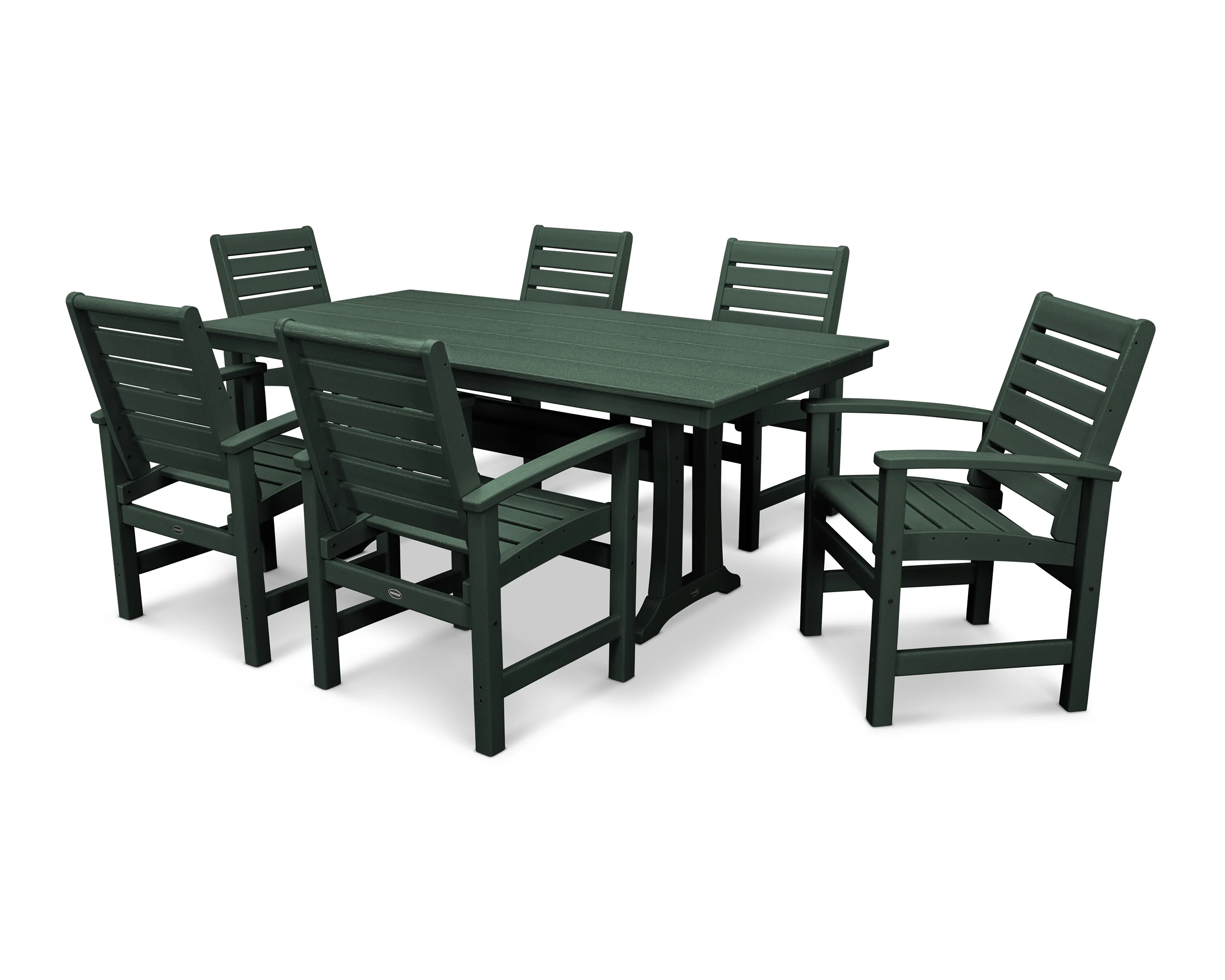 Signature 7-Piece Farmhouse Dining Set with Trestle Legs - Image 9