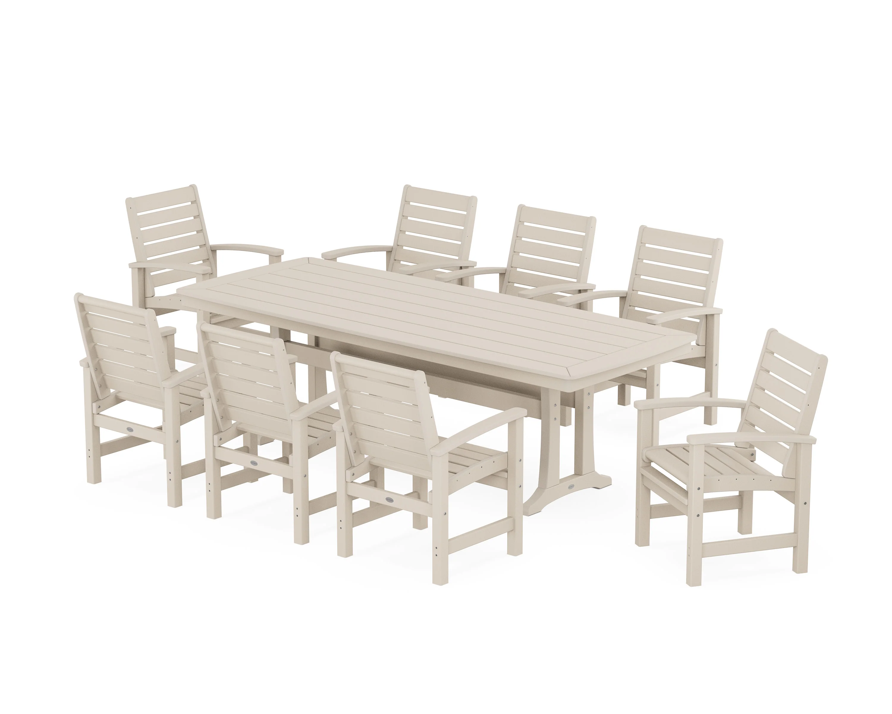 Signature 9-Piece Dining Set with Trestle Legs - Image 4