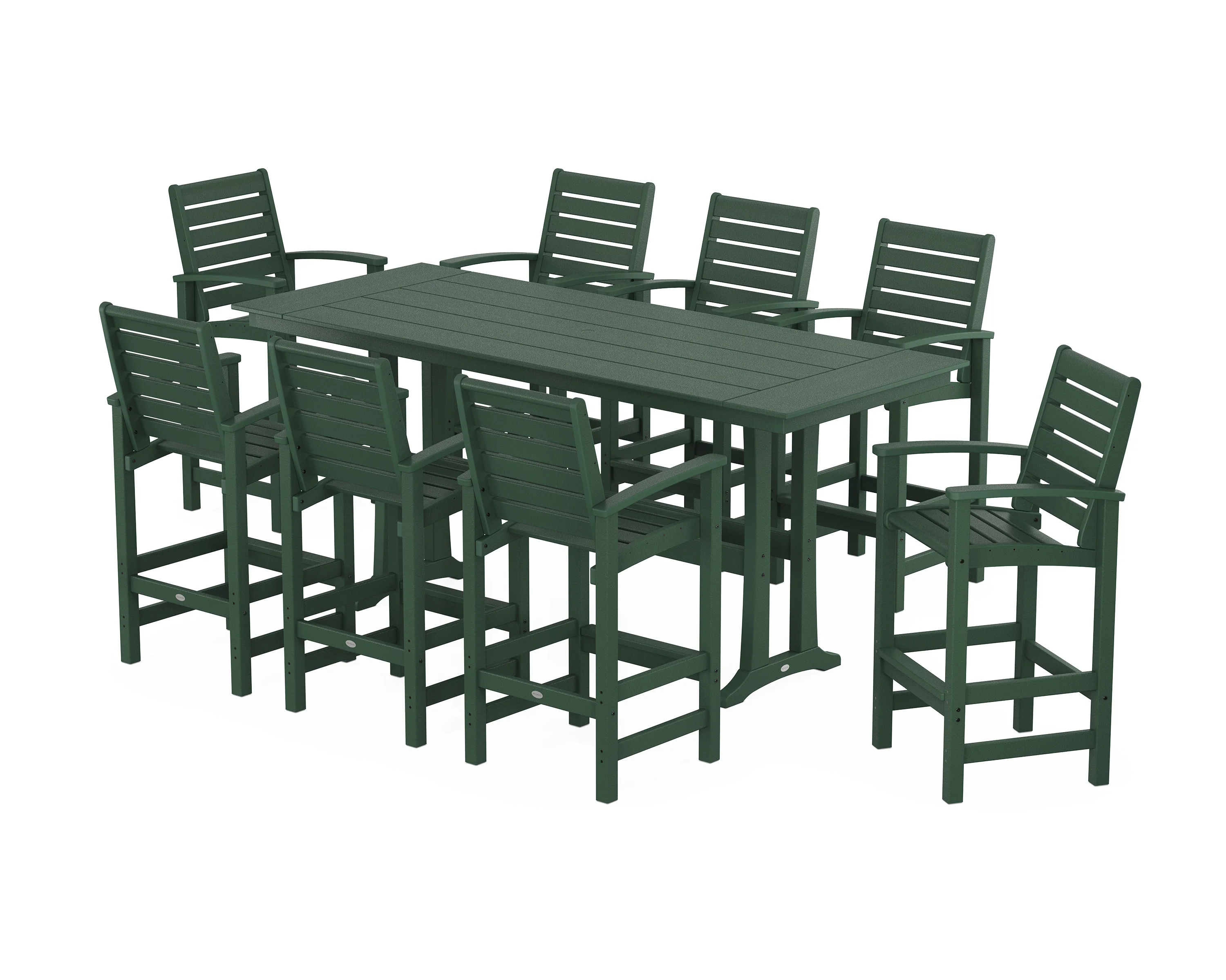 Signature 9-Piece Farmhouse Bar Set with Trestle Legs - Image 6