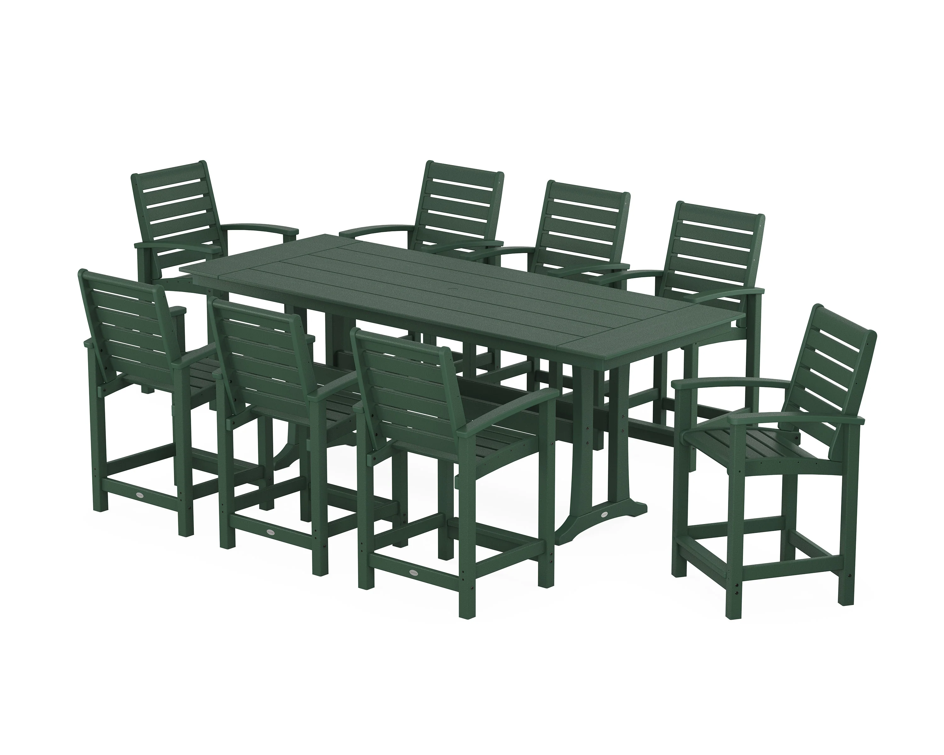 Signature 9-Piece Farmhouse Counter Set with Trestle Legs - Image 4