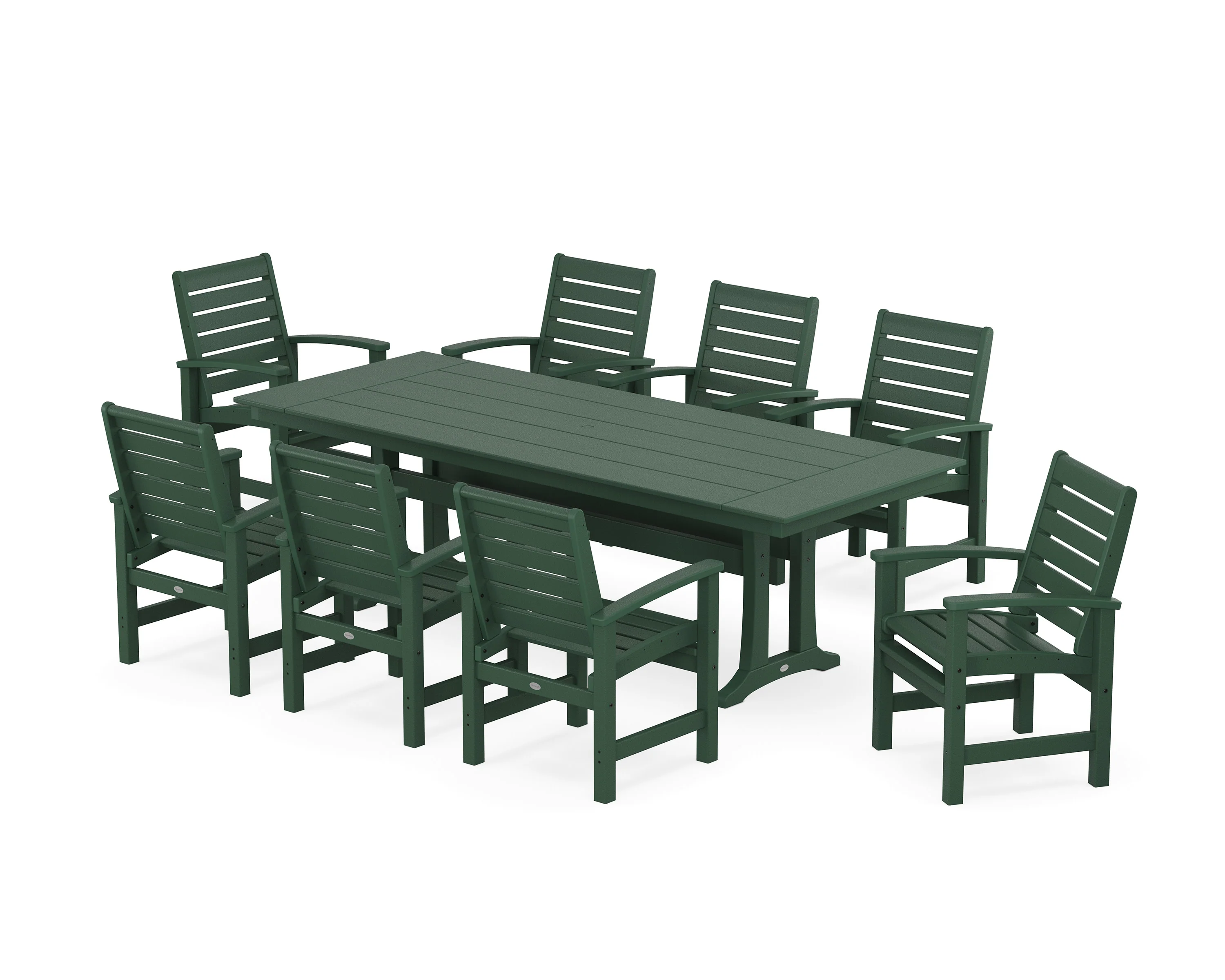 Signature 9-Piece Farmhouse Dining Set with Trestle Legs - Image 4