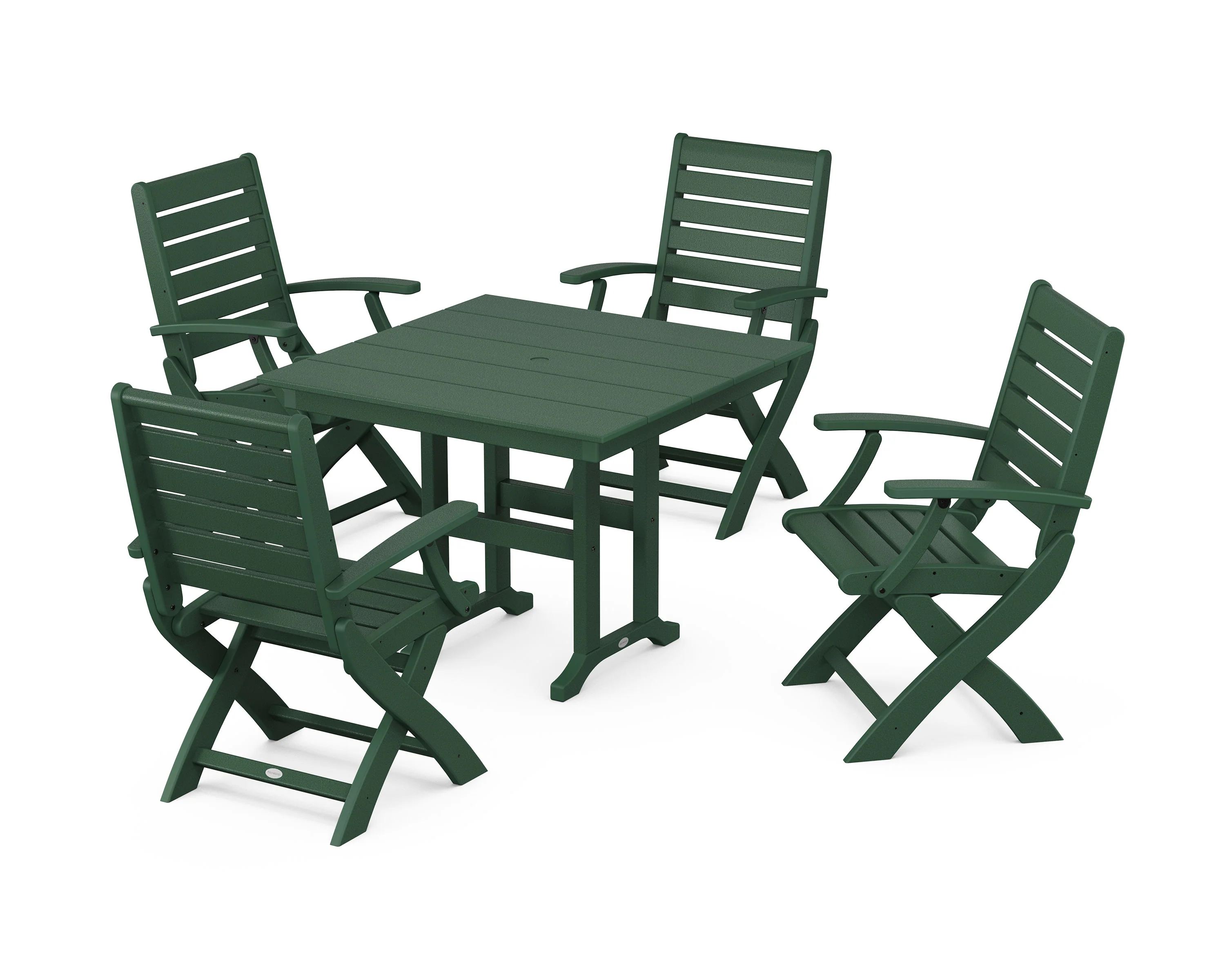 Signature Folding Chair 5-Piece Farmhouse Dining Set - Image 6