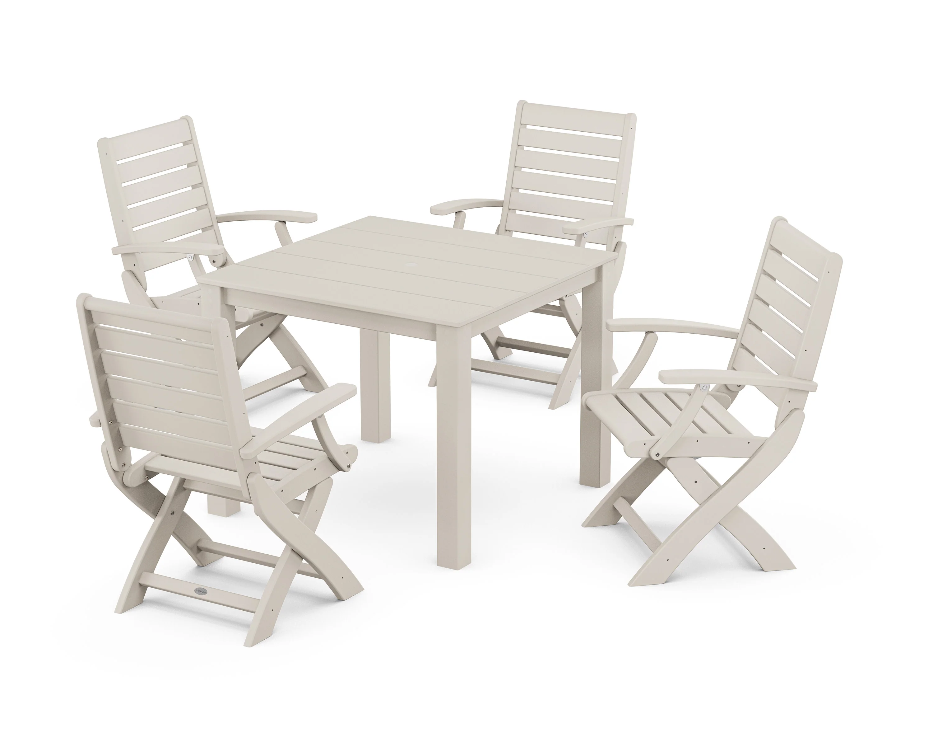 Signature Folding Chair 5-Piece Parsons Dining Set - Image 6