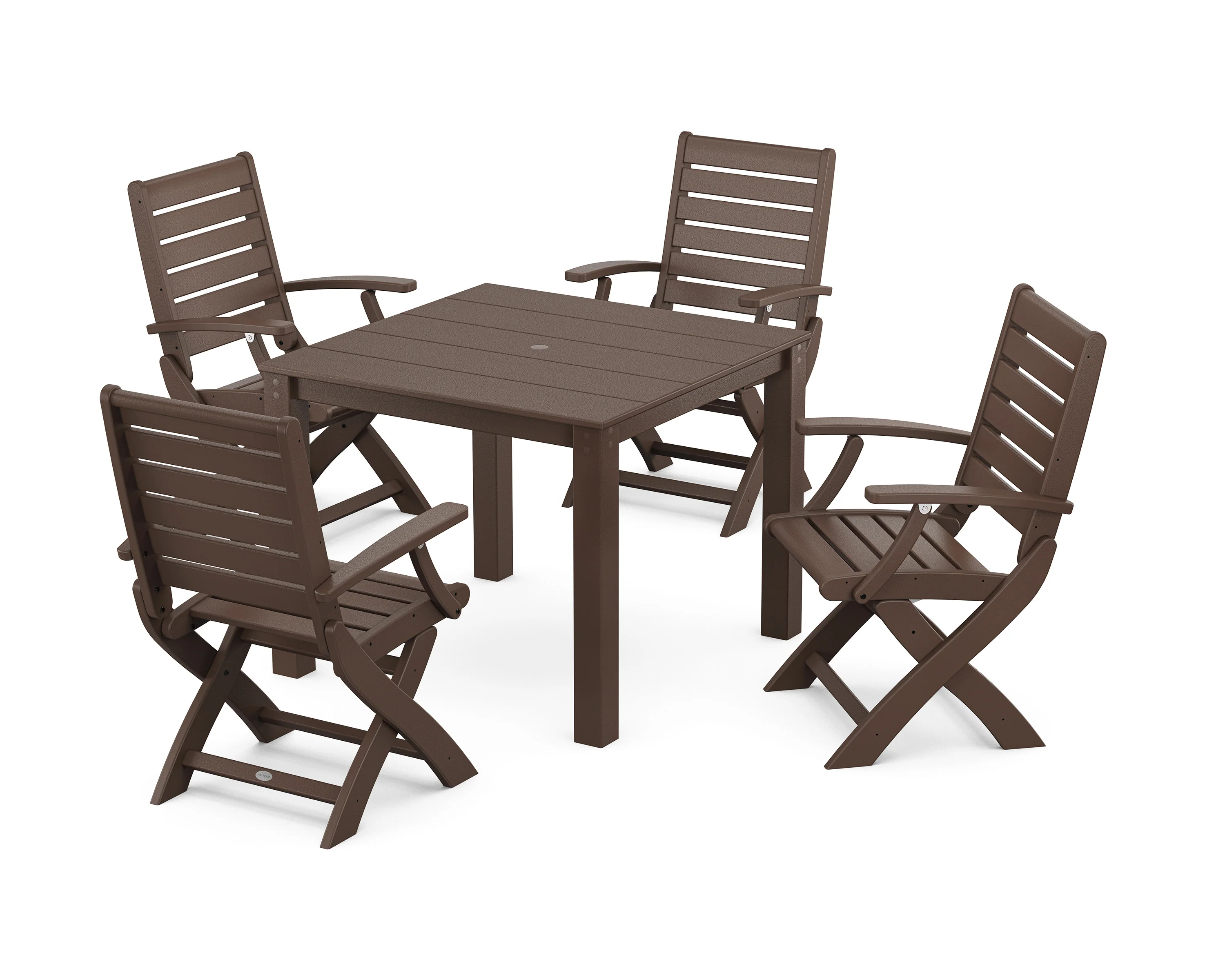 Signature Folding Chair 5-Piece Parsons Dining Set - Image 7