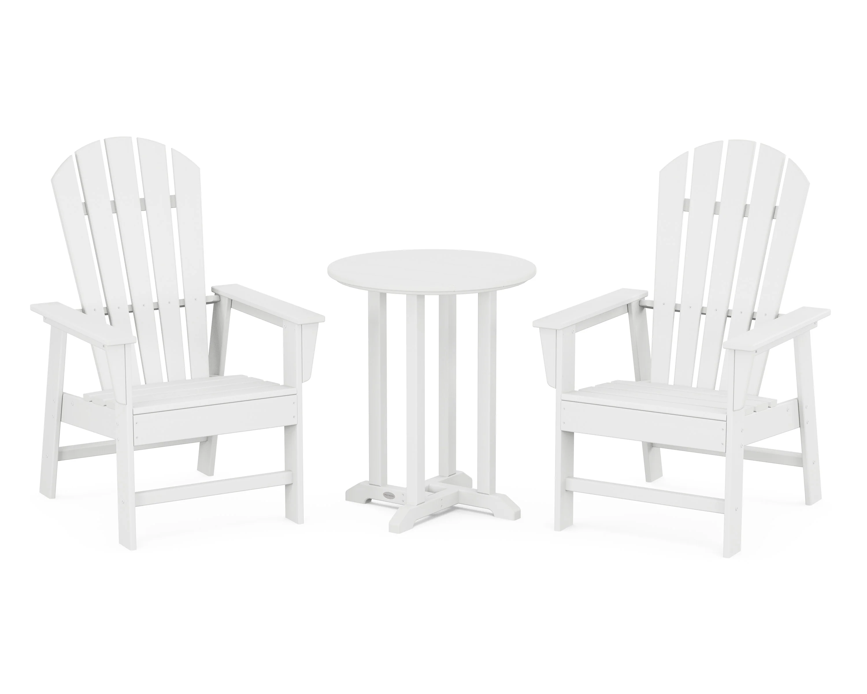 South Beach 3-Piece Round Farmhouse Bistro Dining Set - Image 4