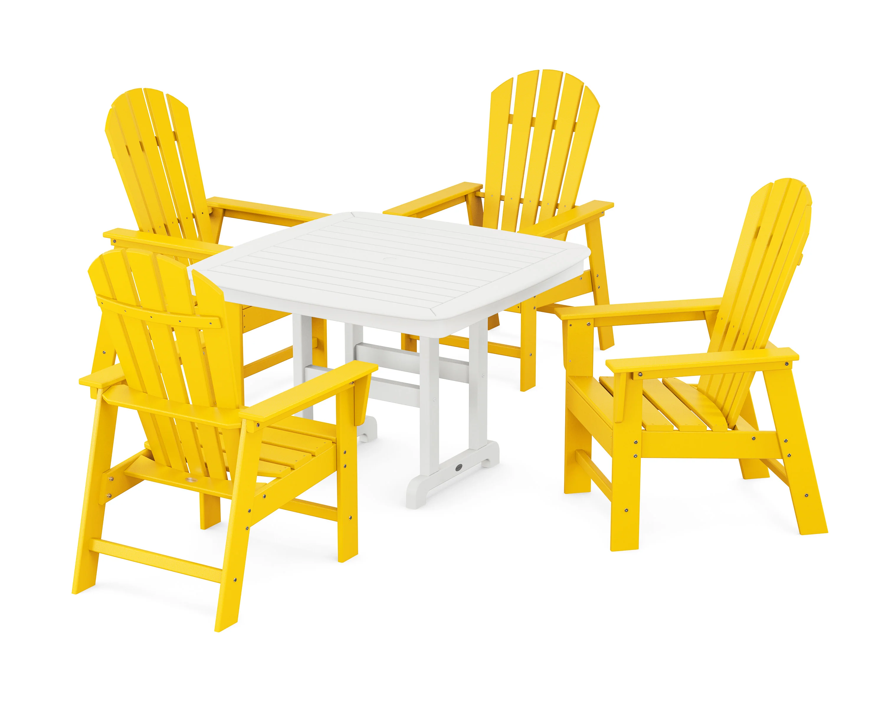 South Beach 5-Piece Dining Set with Trestle Legs - Image 4