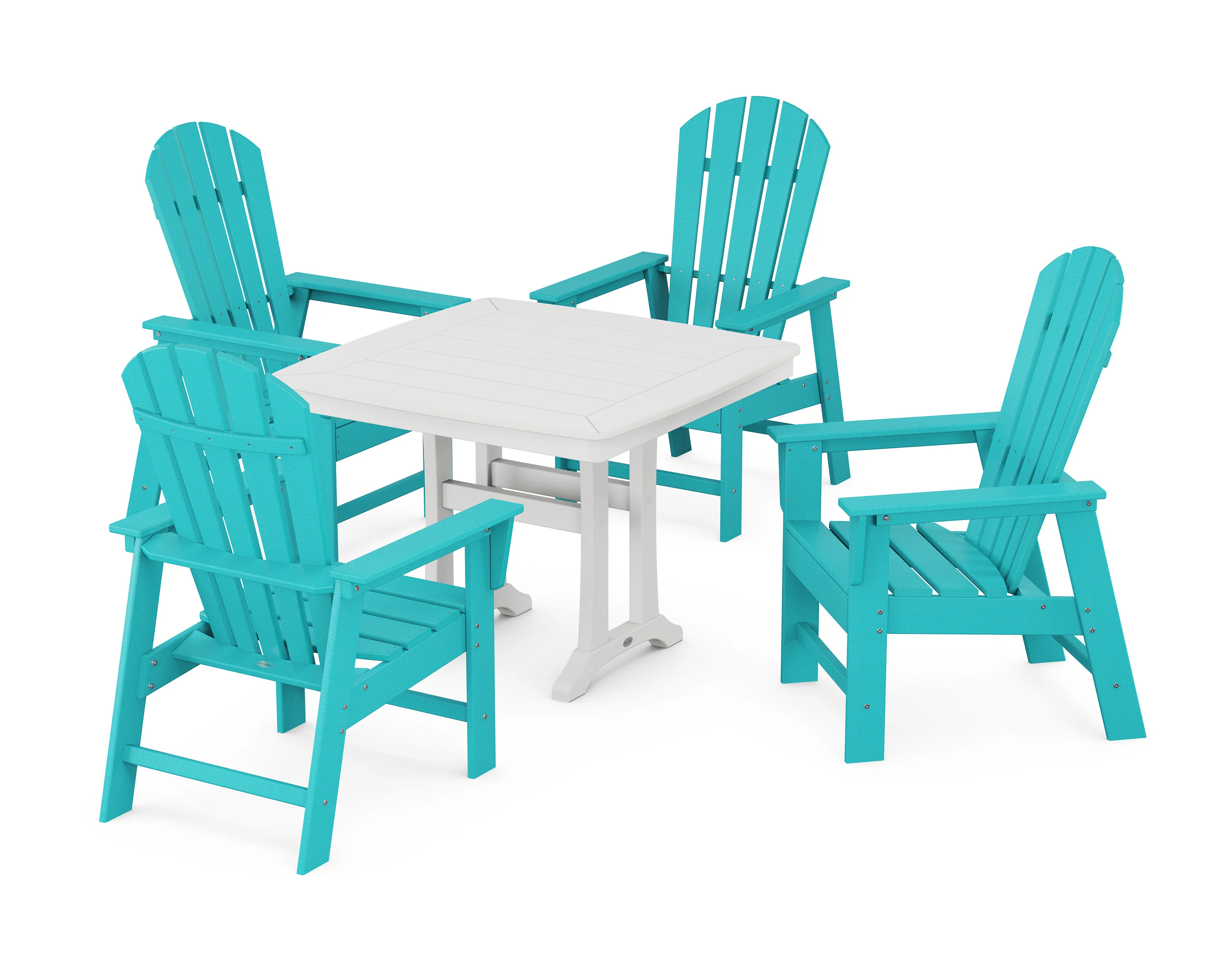 South Beach 5-Piece Dining Set with Trestle Legs - Image 11