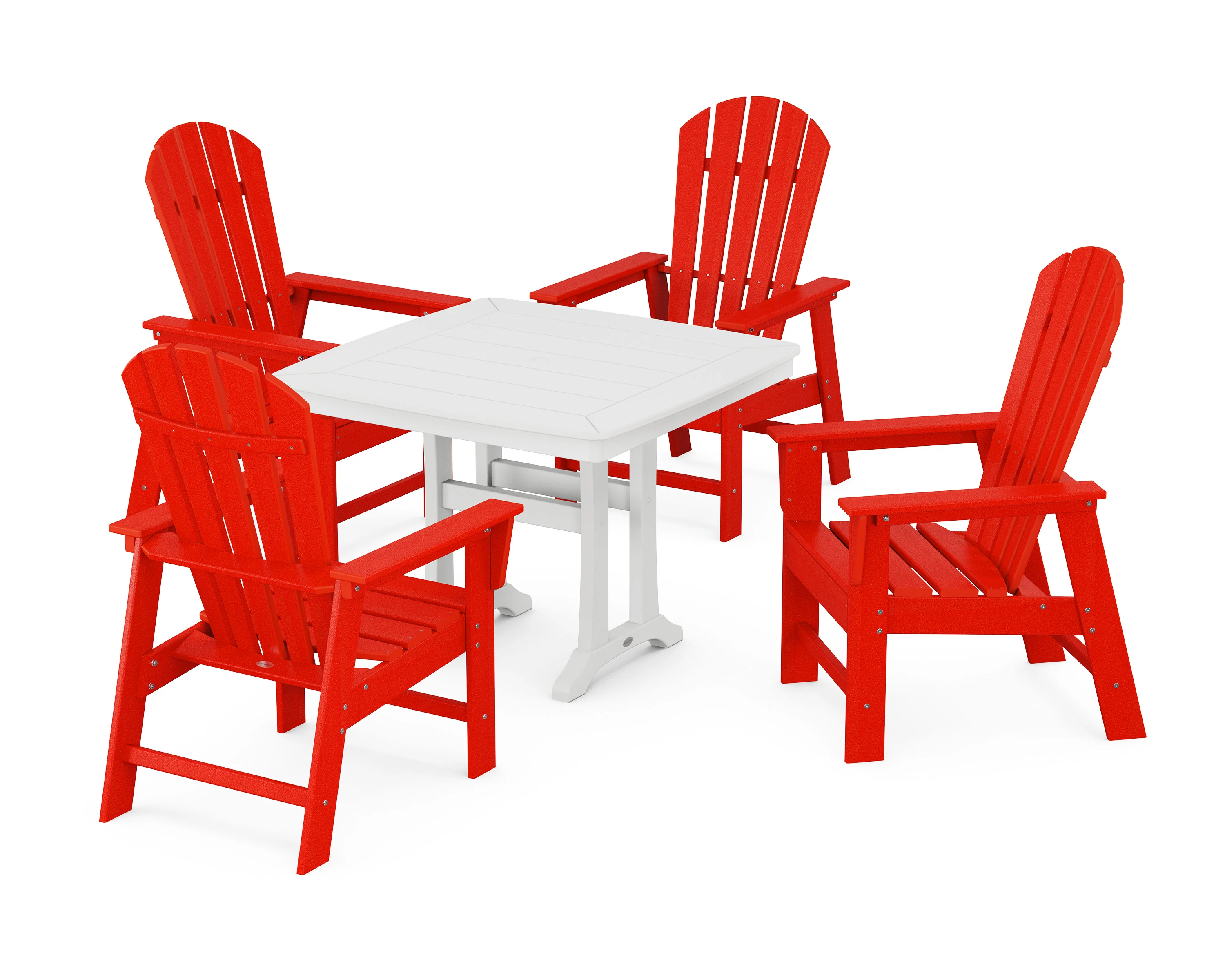 South Beach 5-Piece Dining Set with Trestle Legs - Image 6