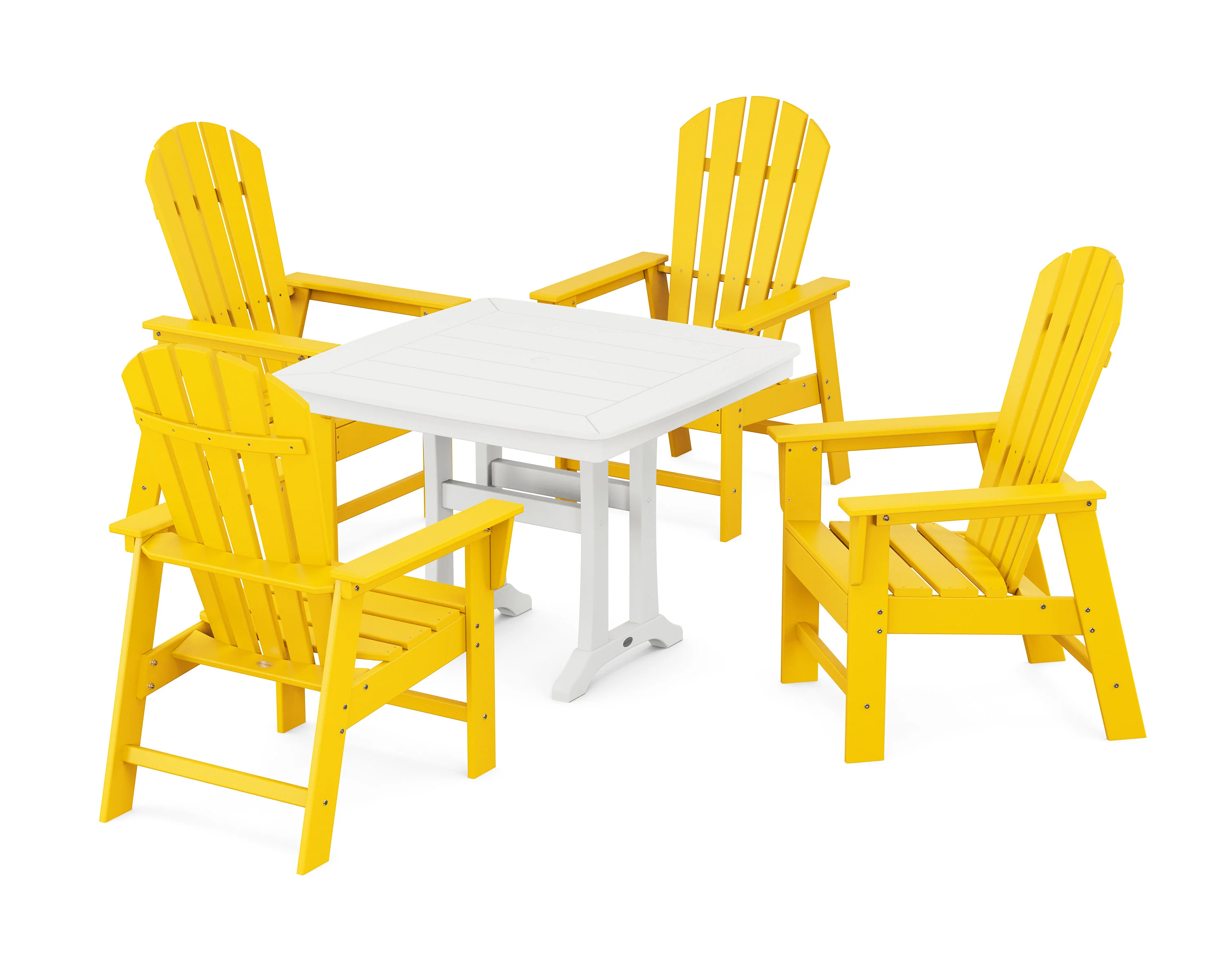 South Beach 5-Piece Dining Set with Trestle Legs - Image 7