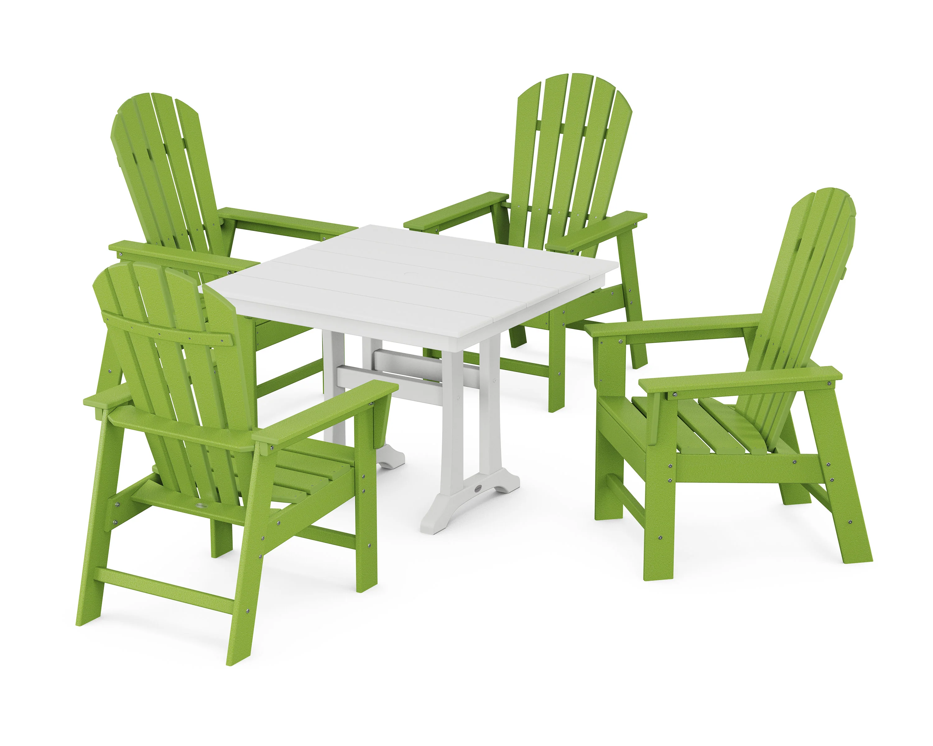 South Beach 5-Piece Farmhouse Dining Set With Trestle Legs - Image 5