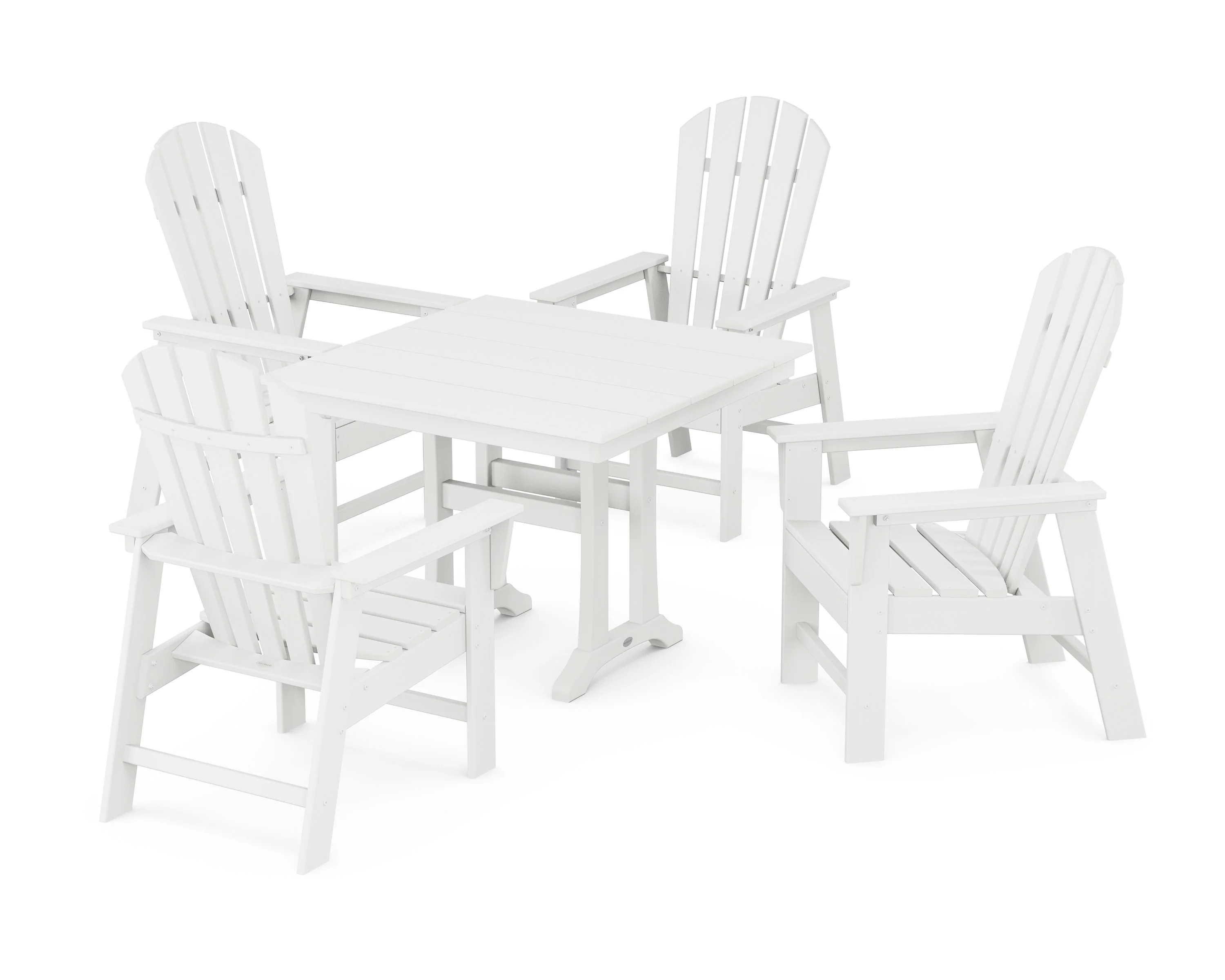 South Beach 5-Piece Farmhouse Dining Set With Trestle Legs - Image 7