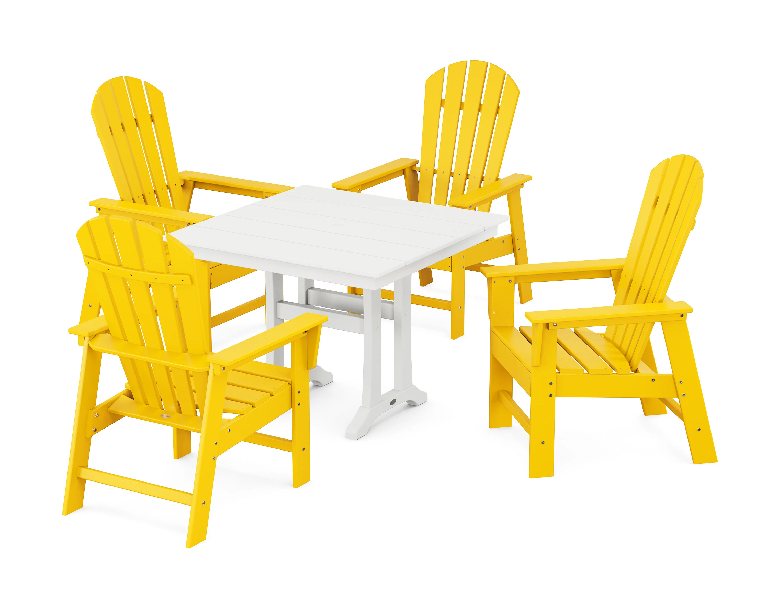 South Beach 5-Piece Farmhouse Dining Set With Trestle Legs - Image 9