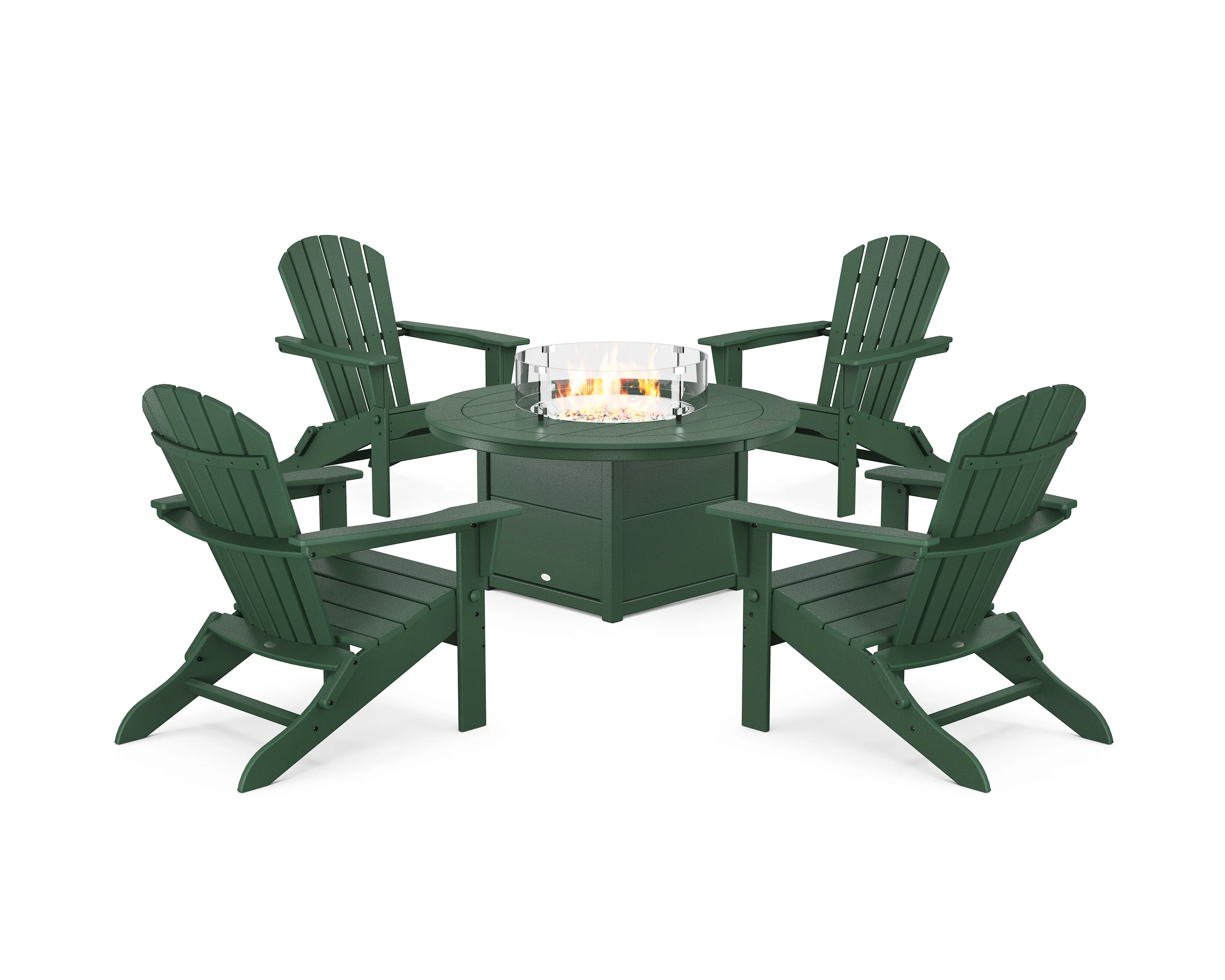 South Beach 5-Piece Folding Adirondack Fire Chat Set - Image 3