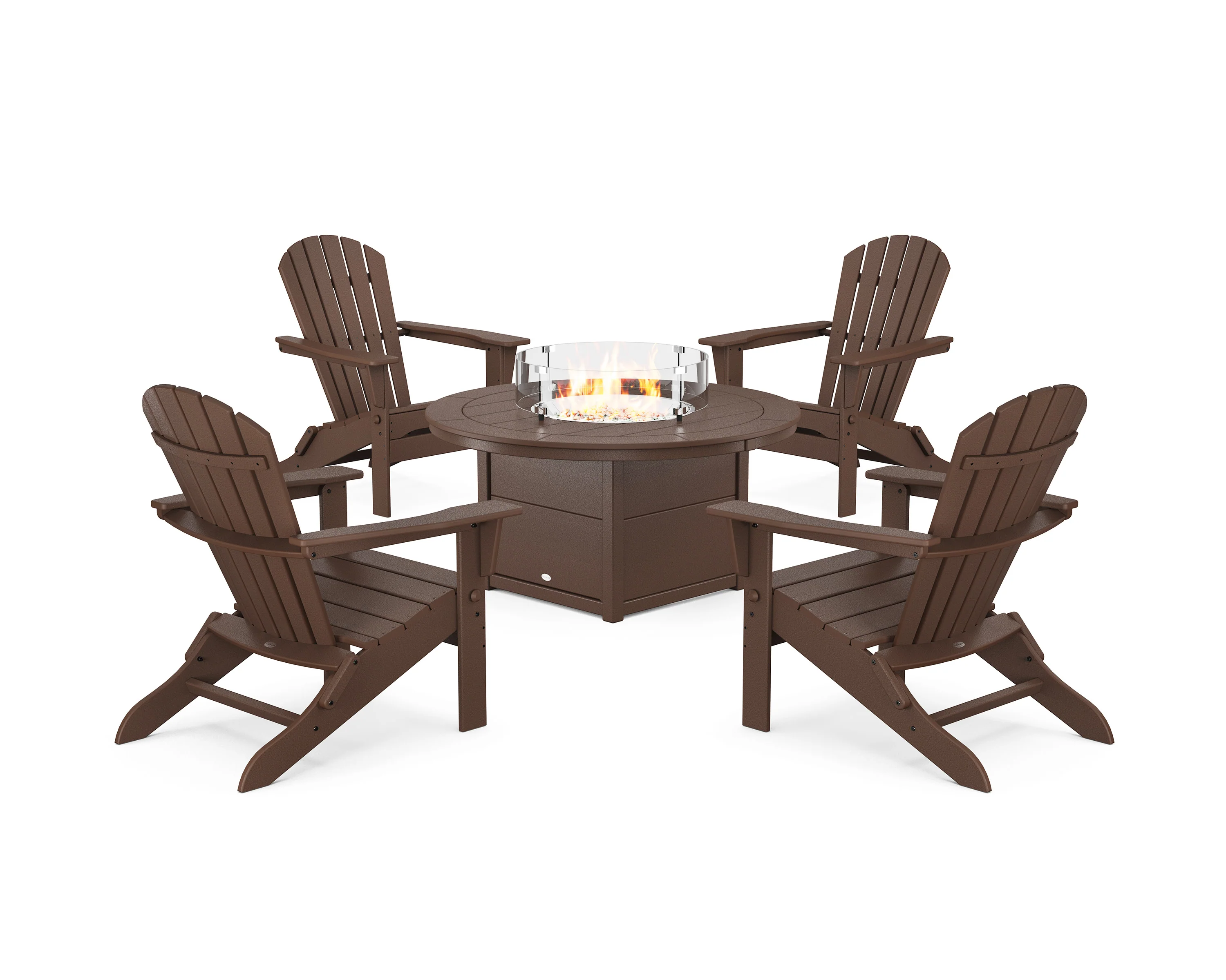South Beach 5-Piece Folding Adirondack Fire Chat Set - Image 4
