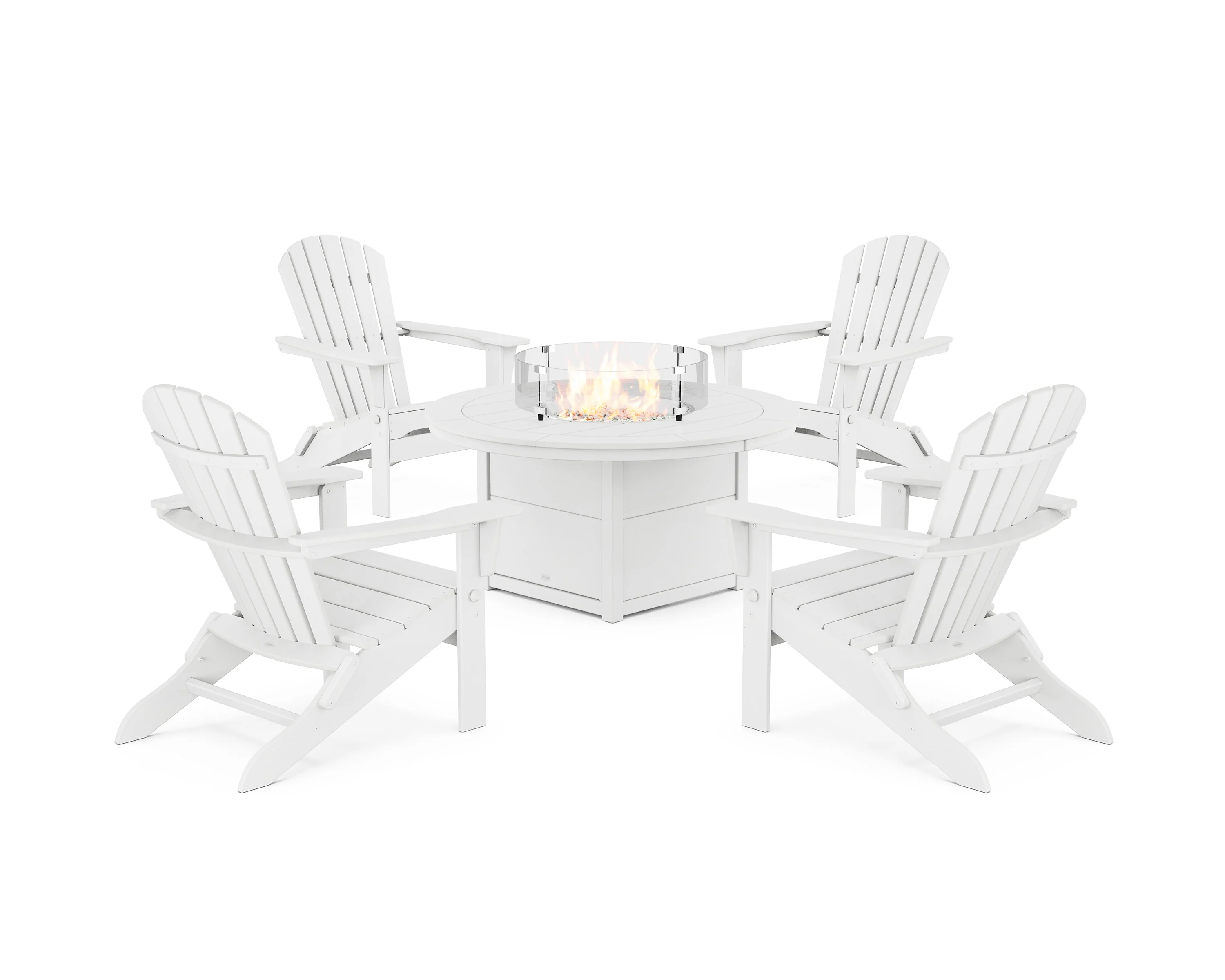 South Beach 5-Piece Folding Adirondack Fire Chat Set - Image 6