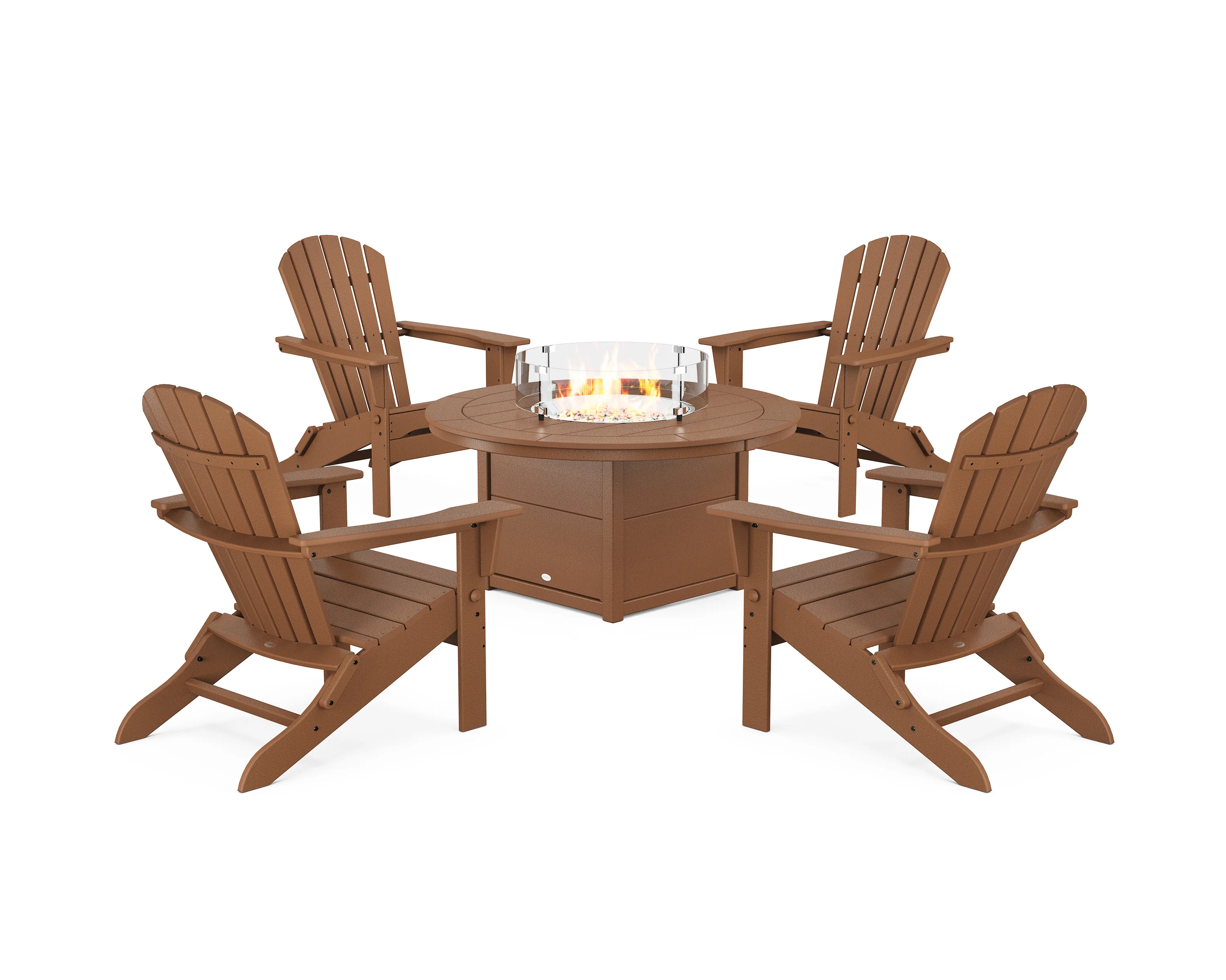 South Beach 5-Piece Folding Adirondack Fire Chat Set - Image 7