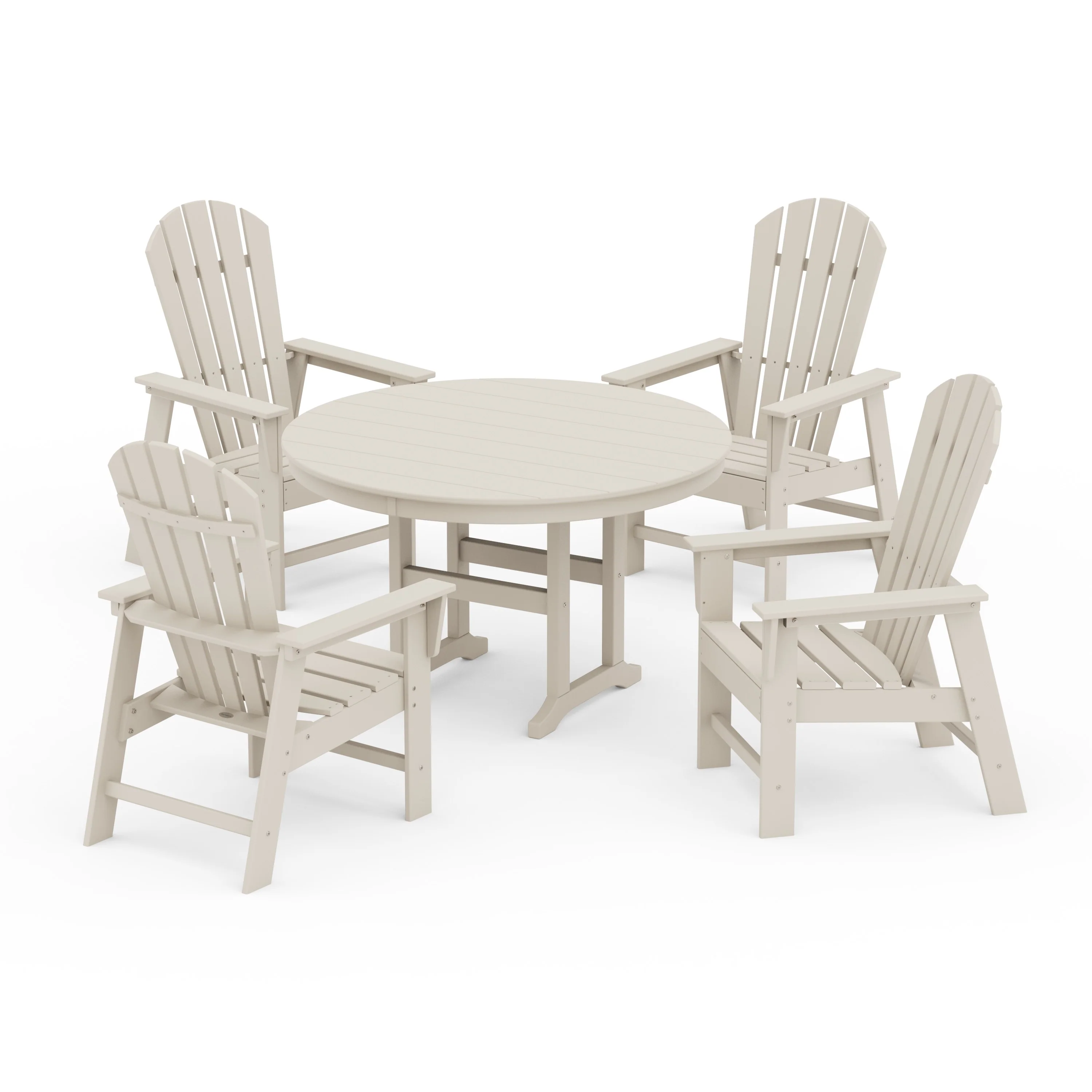 South Beach 5-Piece Round Farmhouse Dining Set - Image 15
