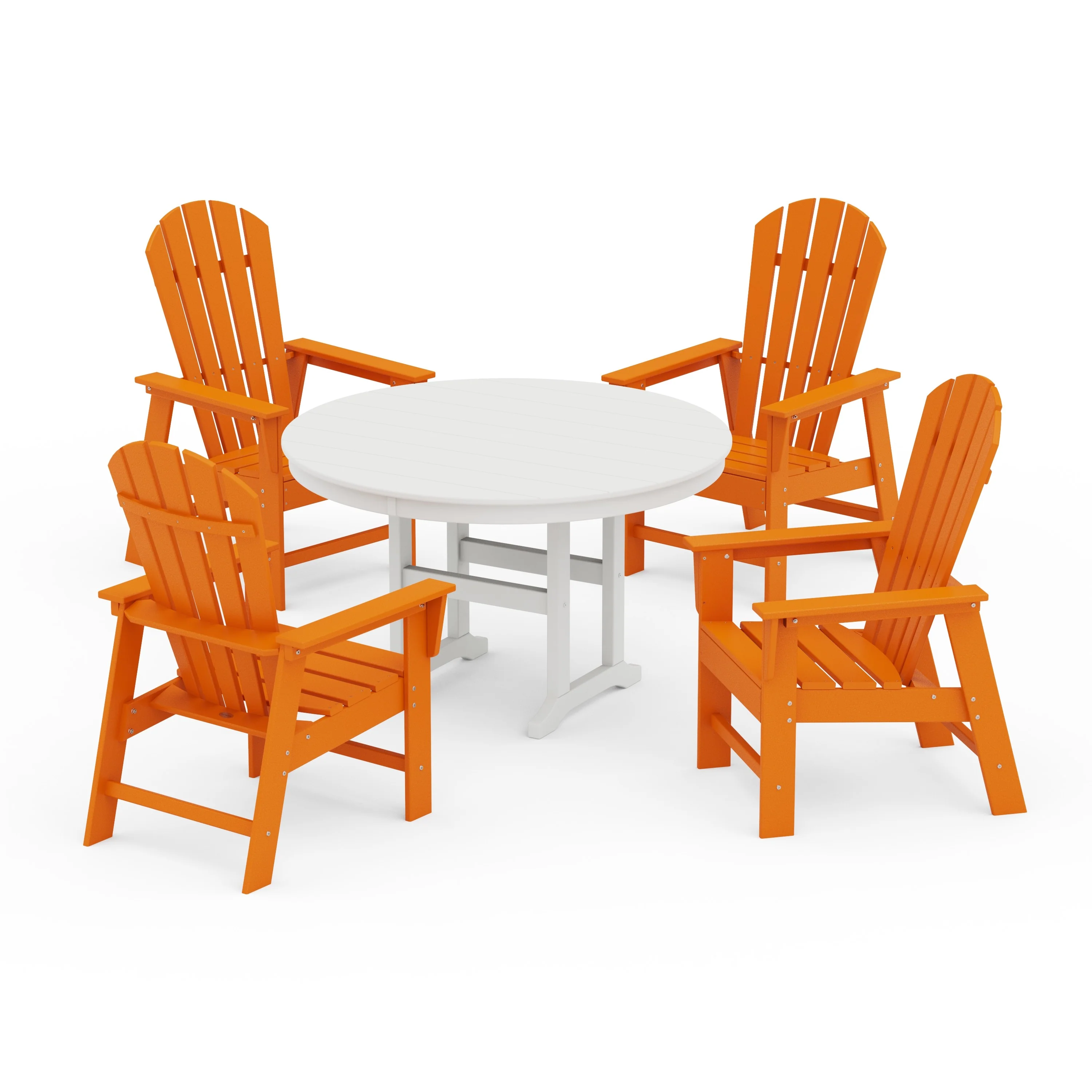 South Beach 5-Piece Round Farmhouse Dining Set - Image 17