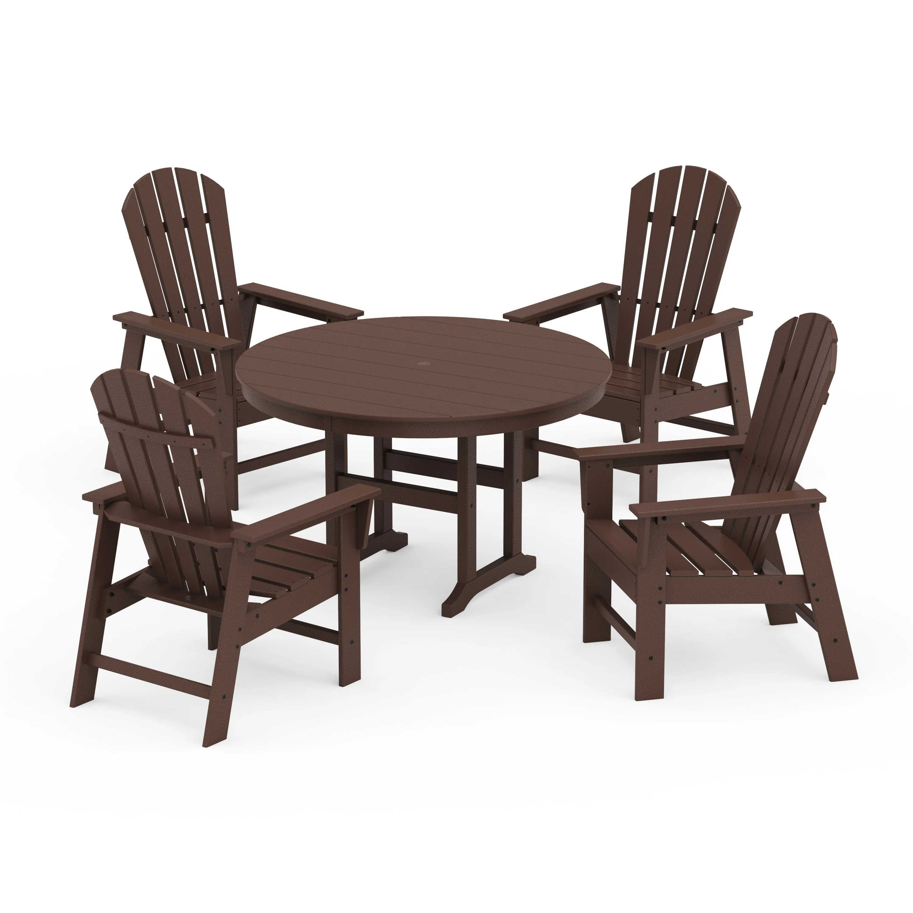 South Beach 5-Piece Round Farmhouse Dining Set - Image 5