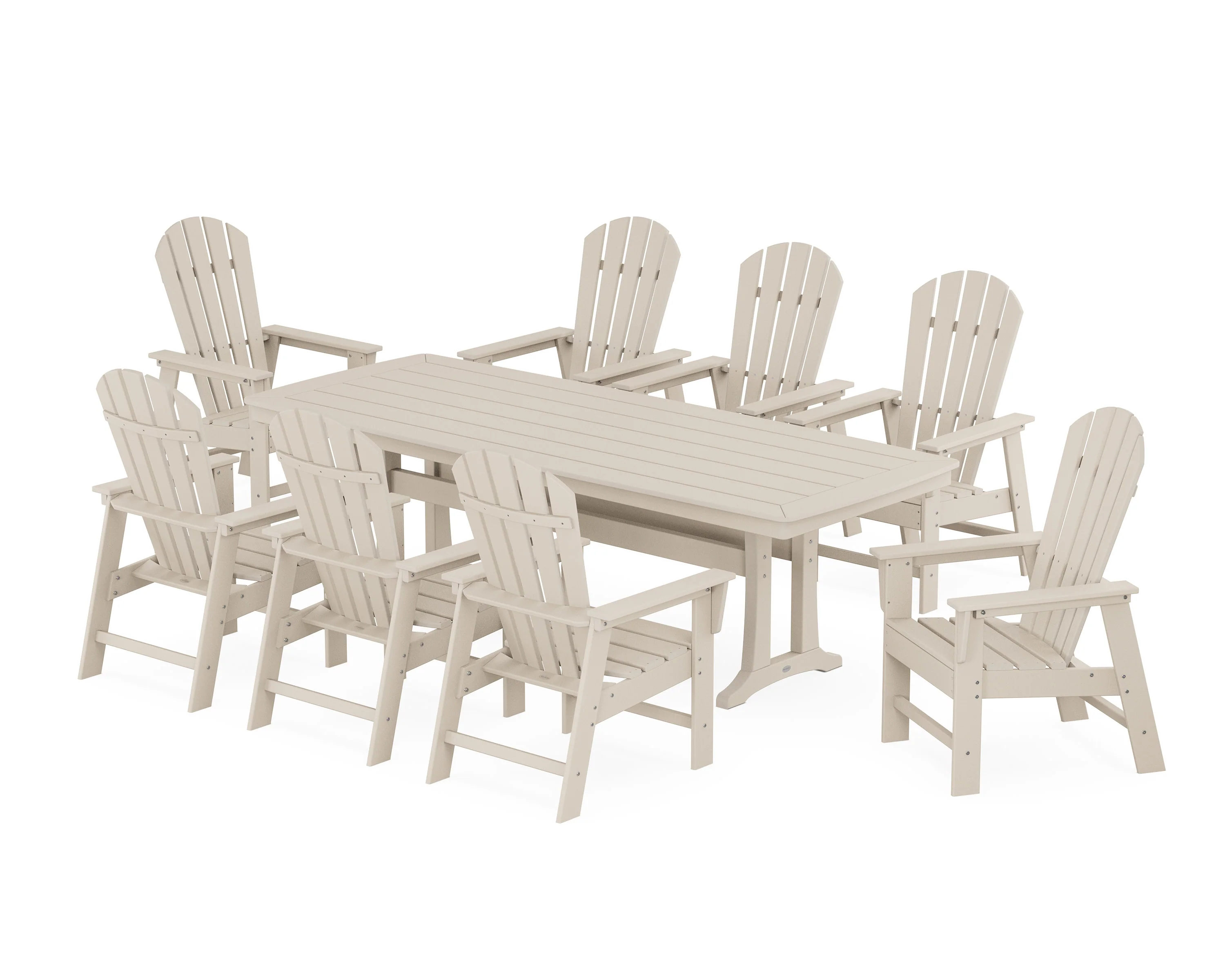 South Beach 9-Piece Dining Set with Trestle Legs - Image 8