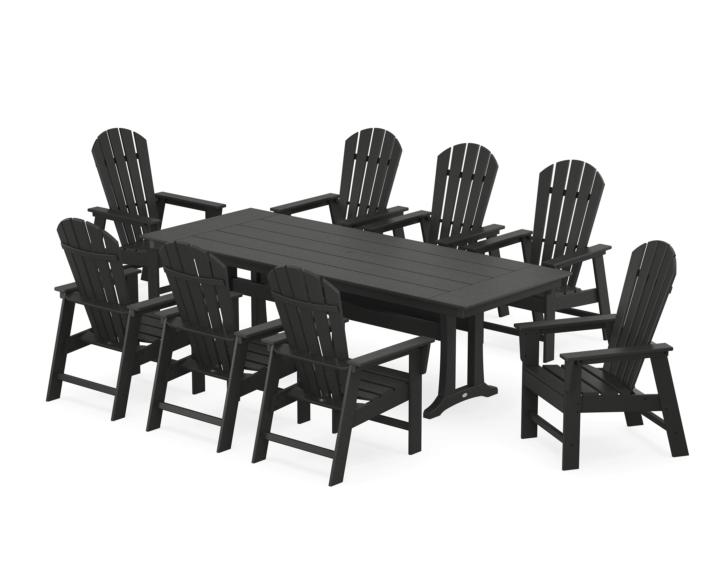 South Beach 9-Piece Farmhouse Dining Set with Trestle Legs - Image 9